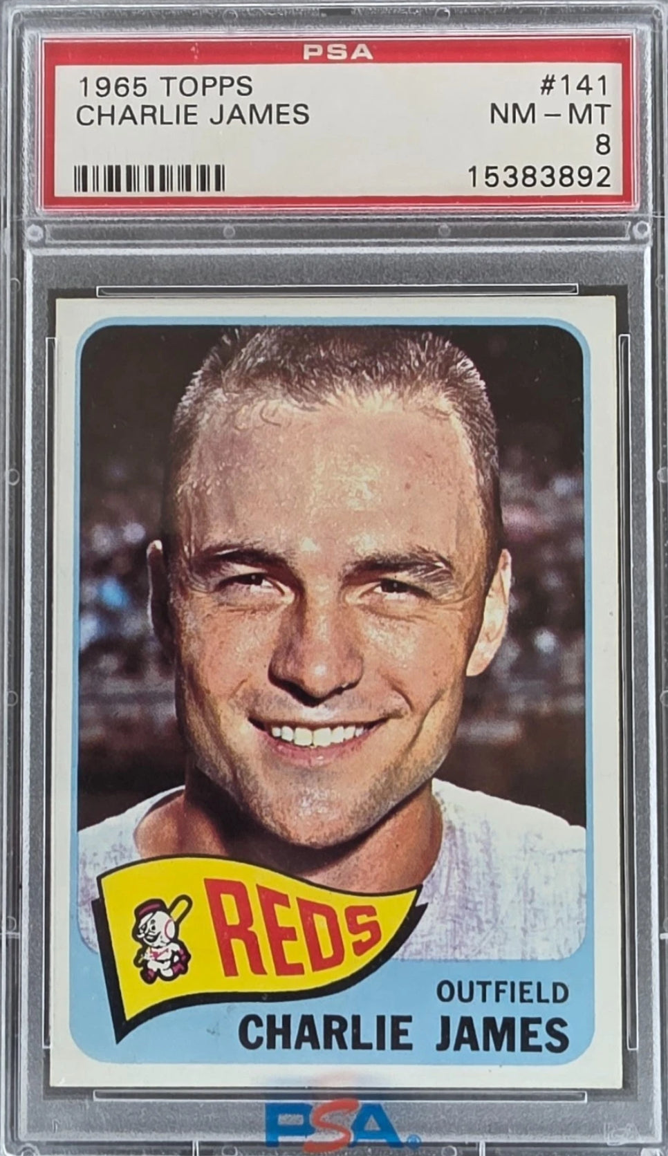 1965 TOPPS #141 CINCINNATI REDS CHARLIE JAMES