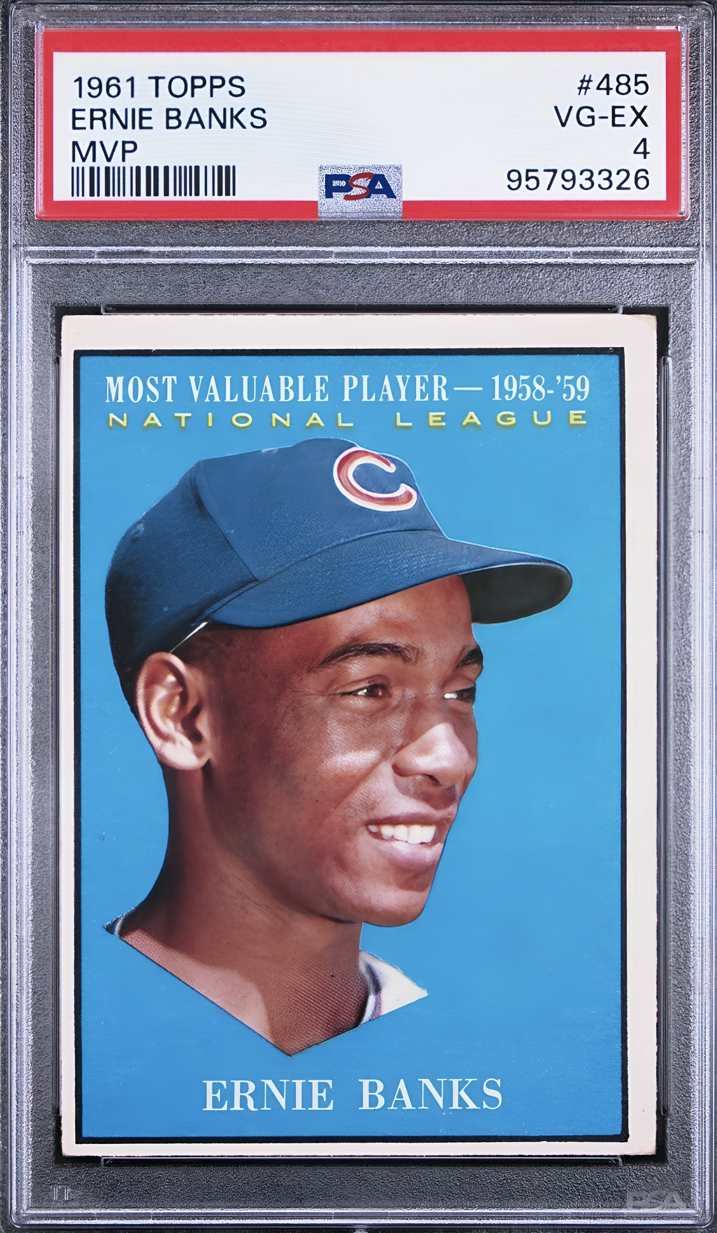 Ernie Banks 1961 Topps #485 PSA 4