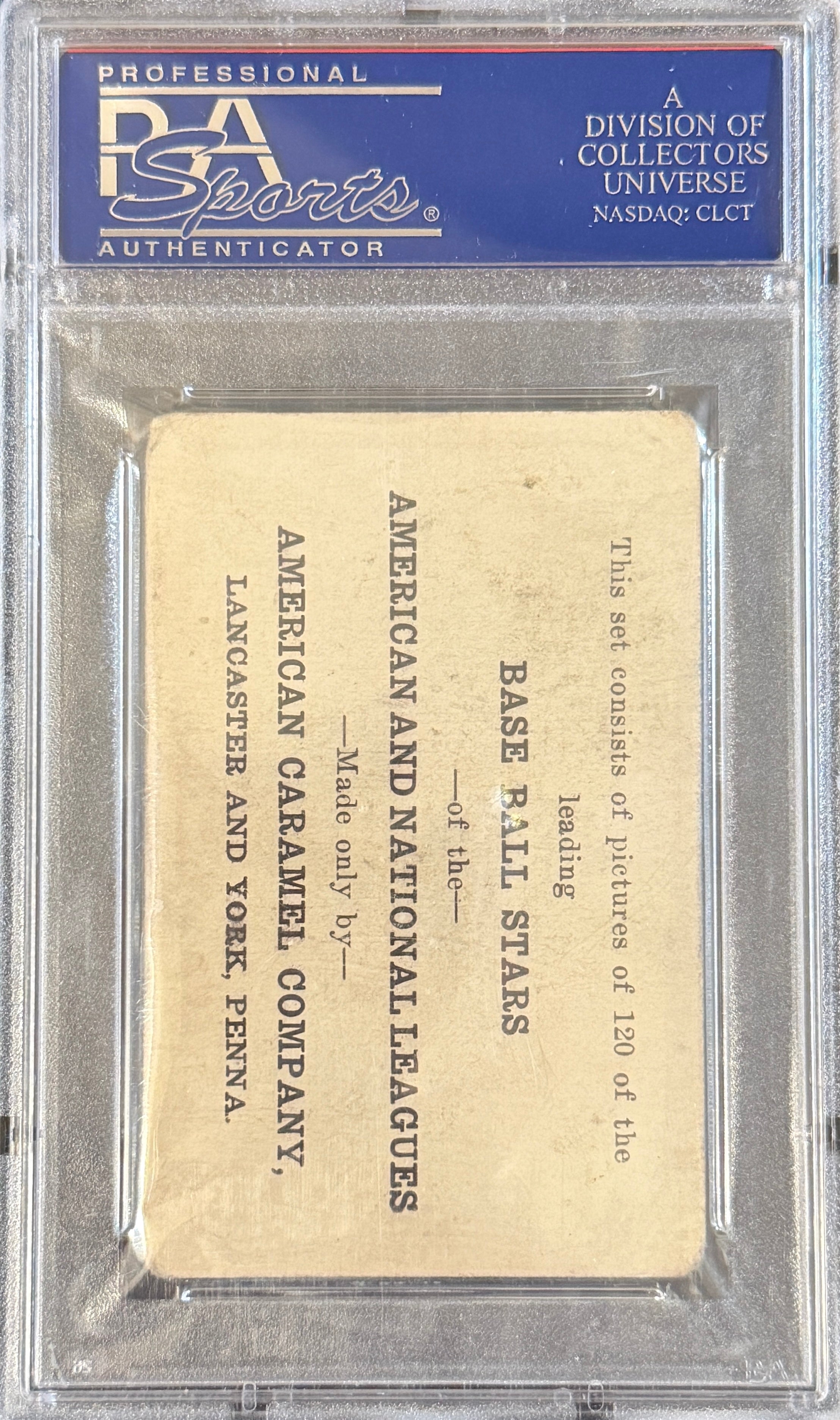 1922 E121 Amer. Caramel, Walter Reuther PSA 2