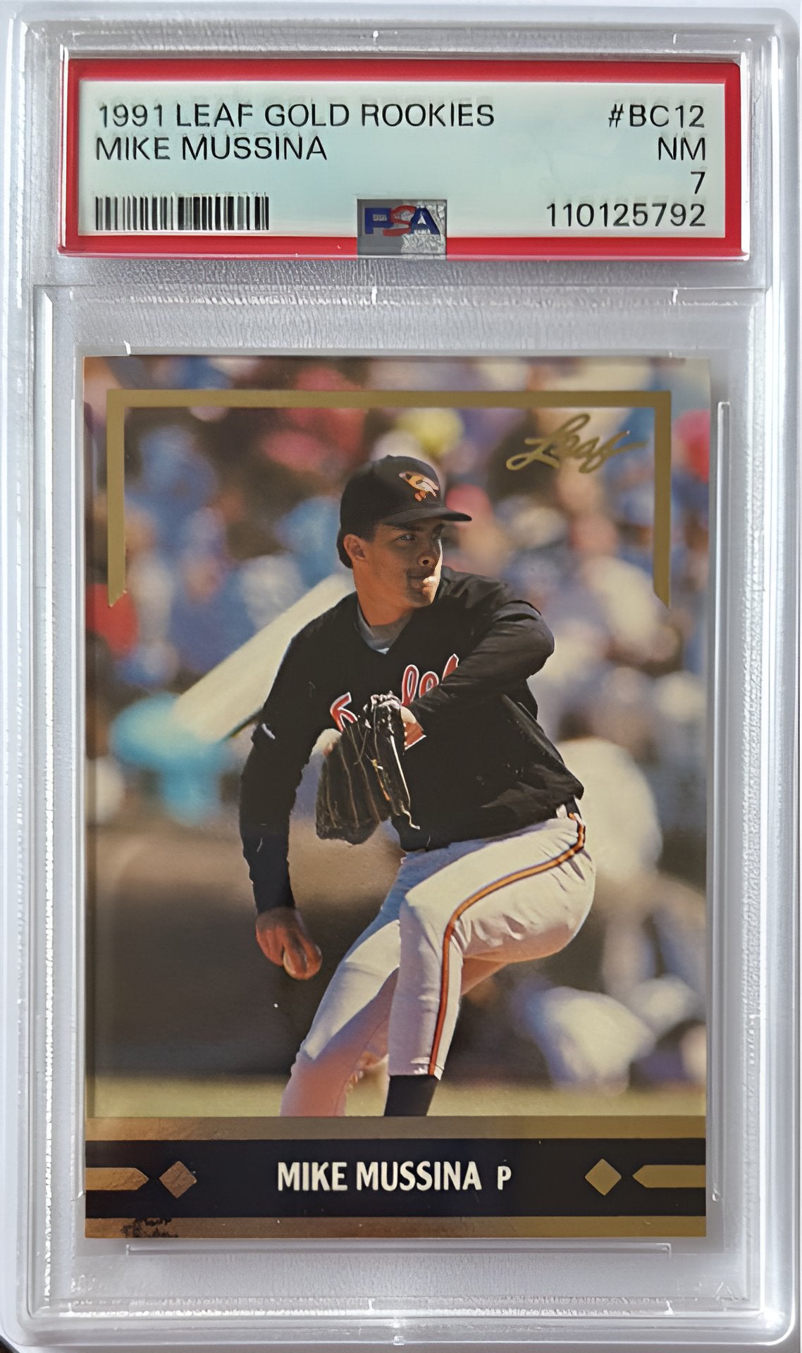 1991 Leaf Gold rookies Mike Mussina #bc12 PSA 7