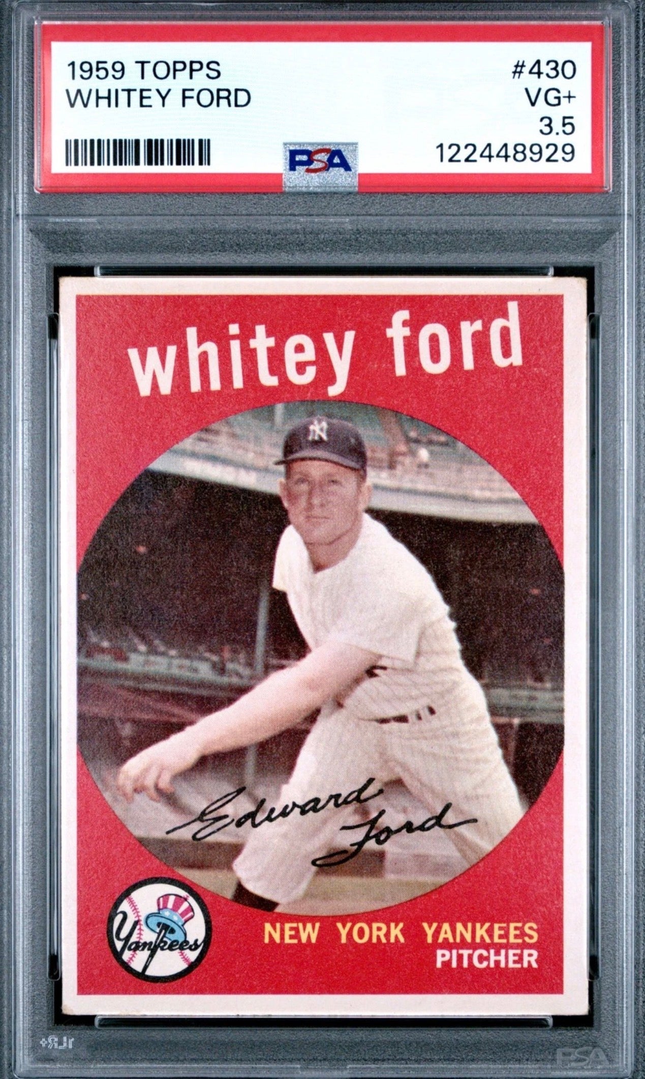 1959 Topps #430 Whitey Ford PSA 3.5