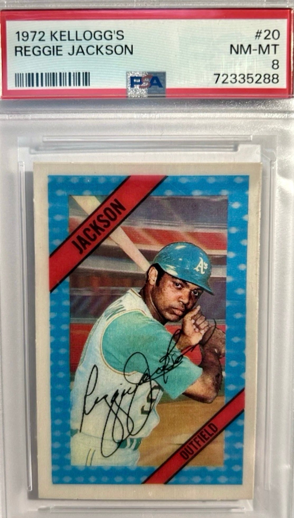 1972 Kelloggs Reggie Jackson PSA 8 HOF