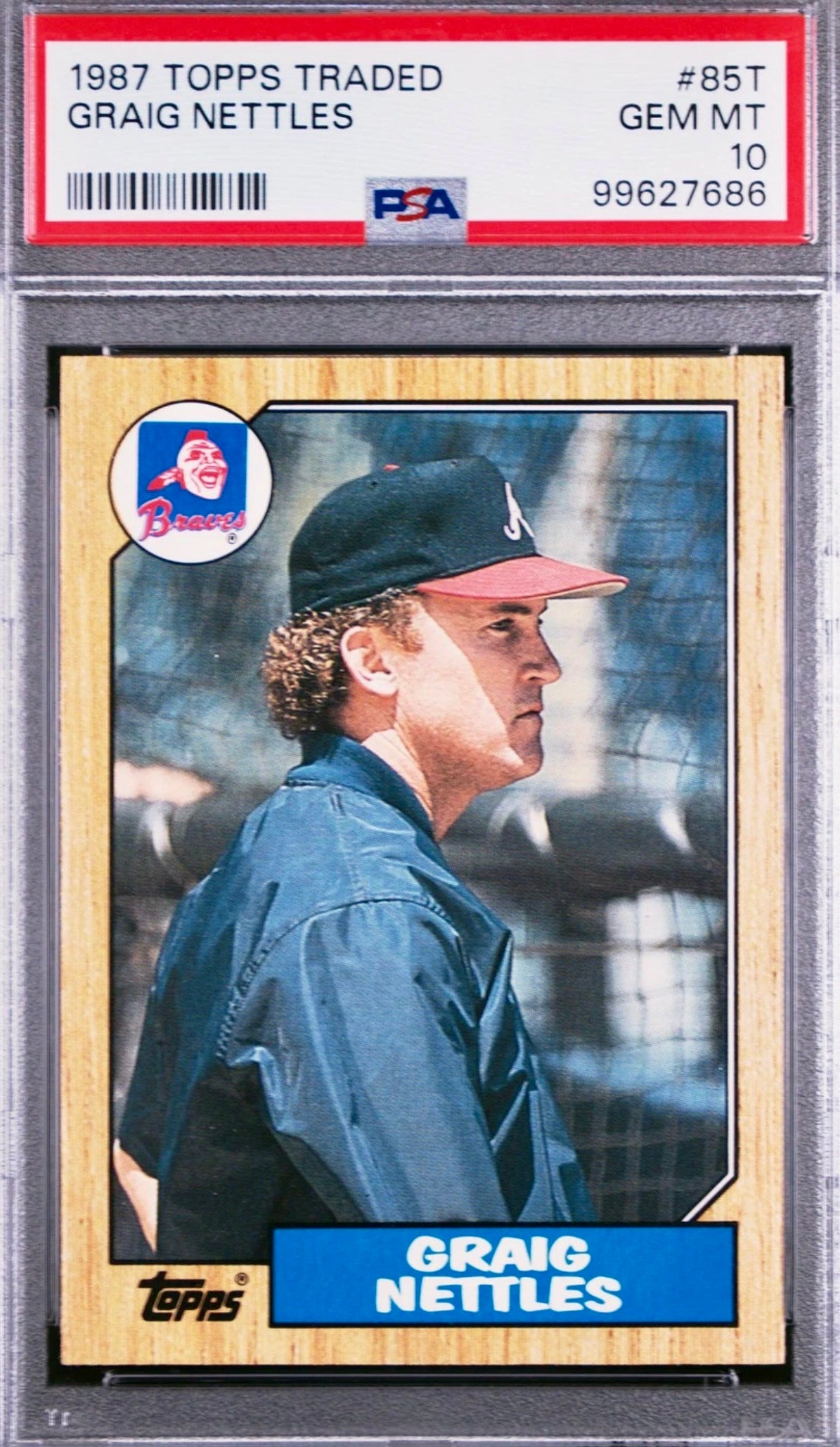 1987 TOPPS TRADED #85T GRAIG NETTLES BRAVES PSA 10