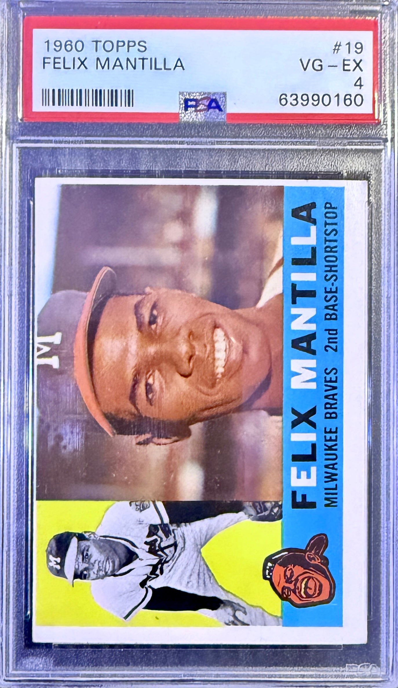 1960 Topps Felix Mantilla #19  Braves PSA 4