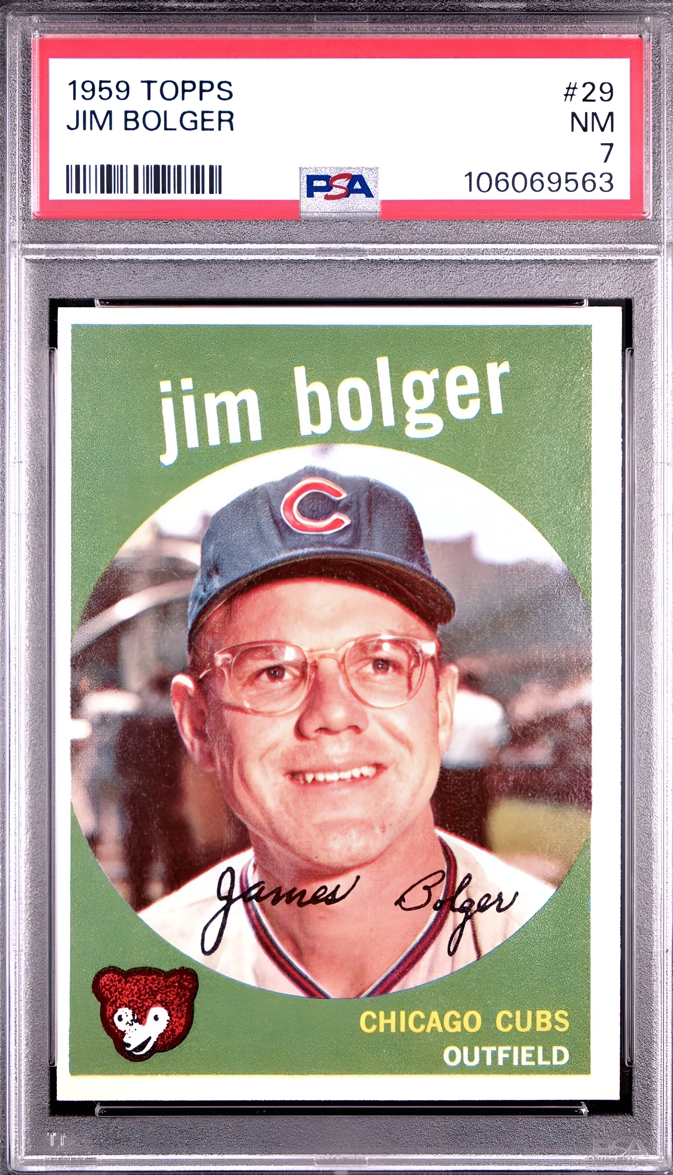 1959 Topps - Jim Bolger #362 PSA 7