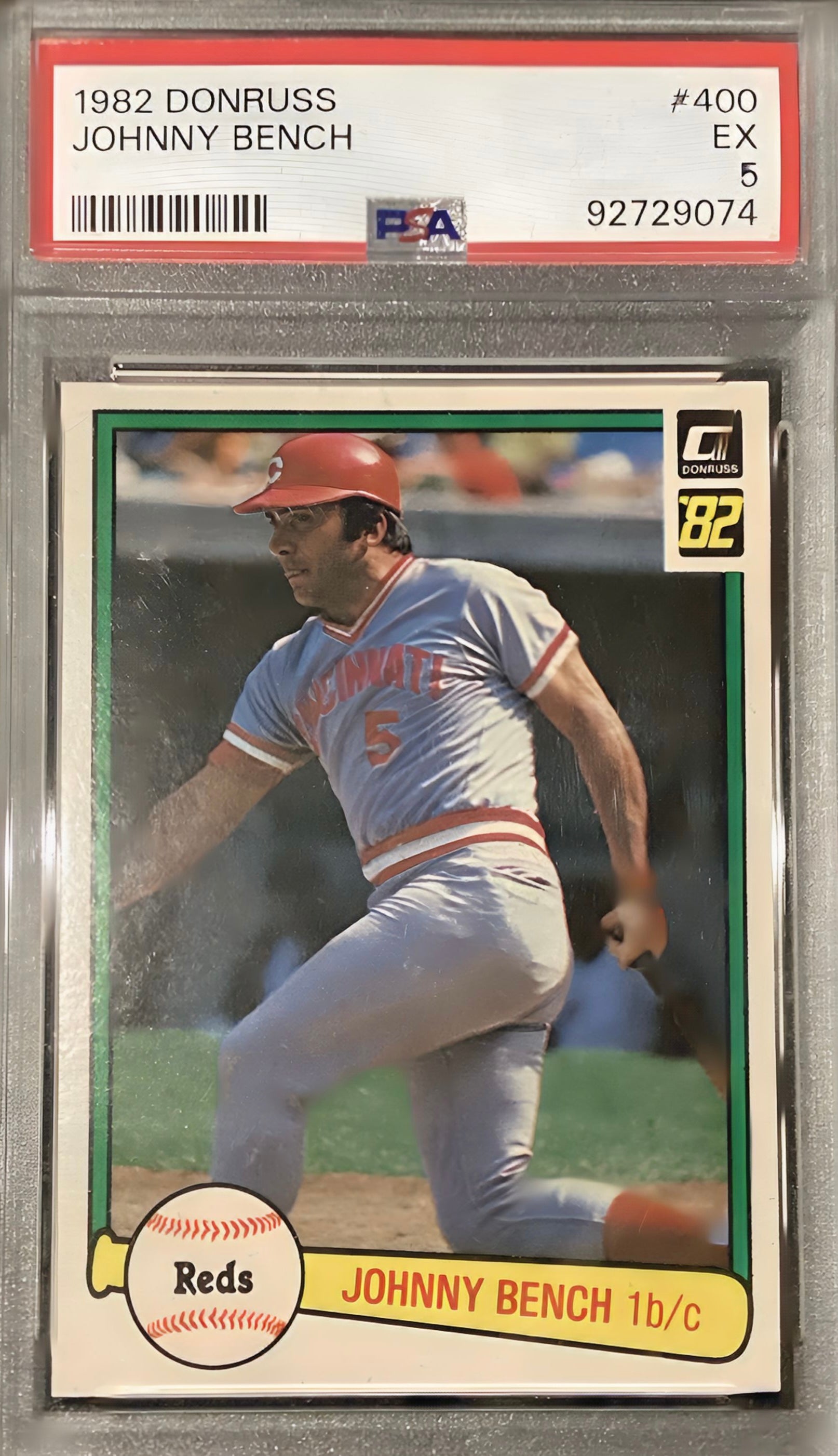 1982 Donruss Johnny Bench #400 • PSA 5