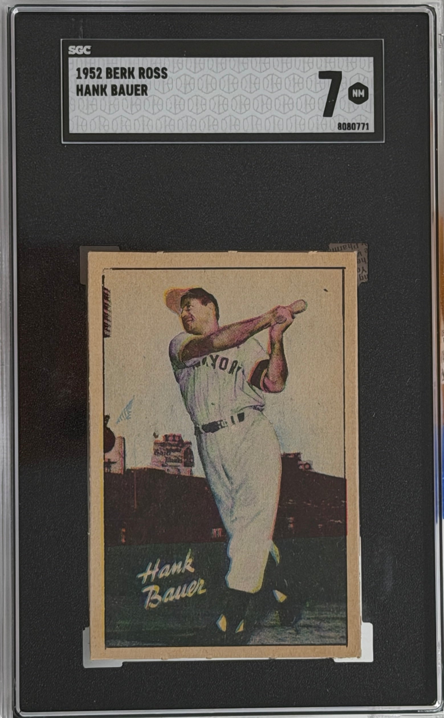 1952 Berk Ross -Hank Bauer SGC 7