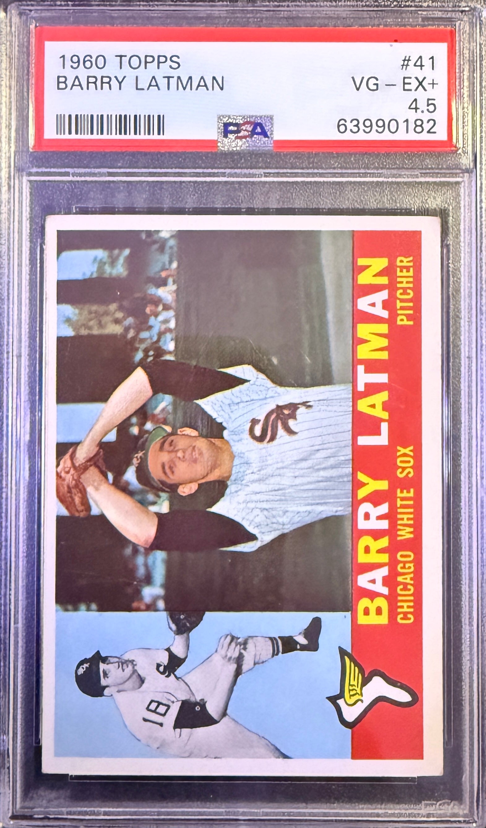 1960 Topps Barry Latman #41 Chicago PSA 4.5