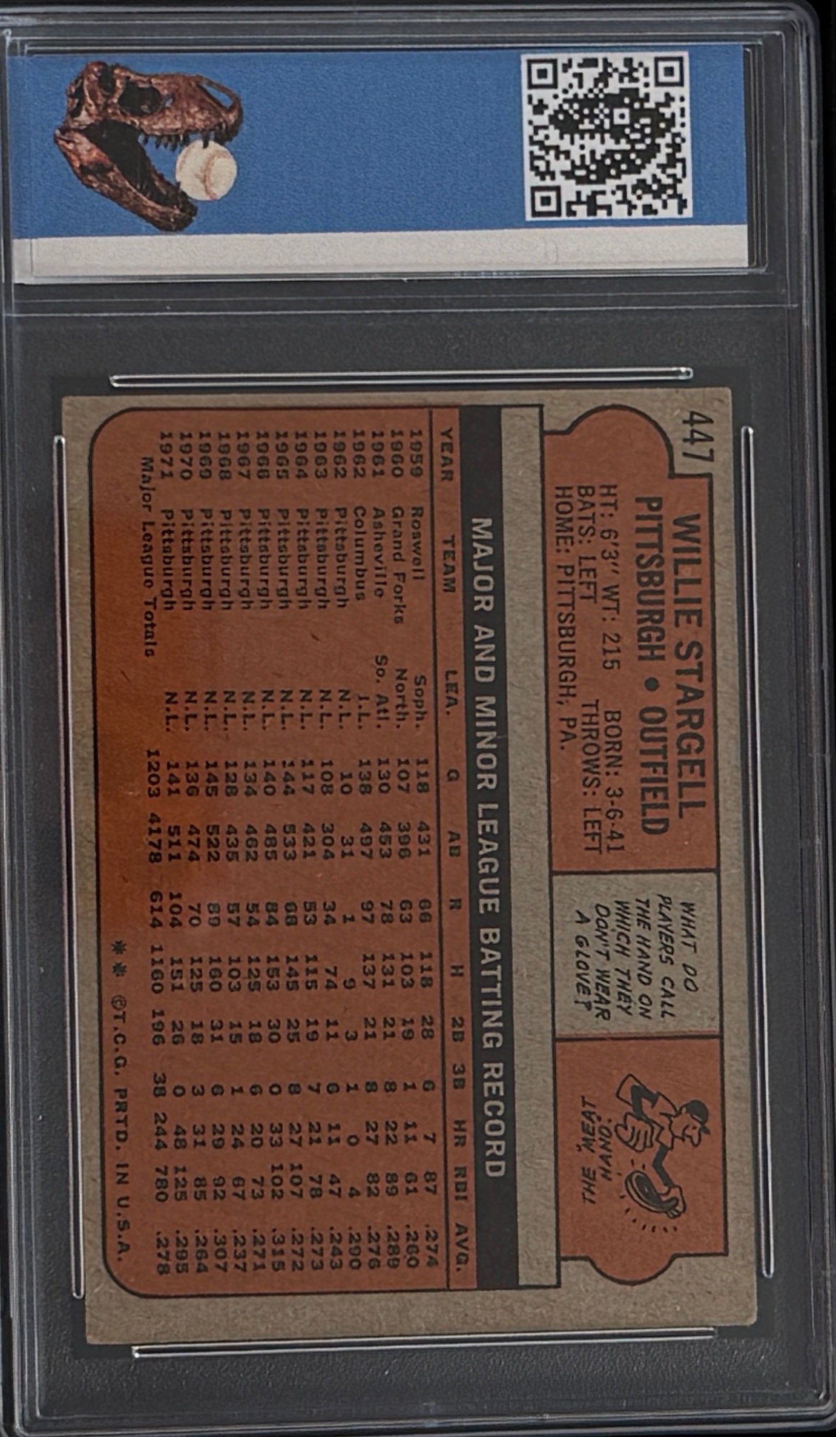 1972 Topps Willie Stargell #441 PSA 6