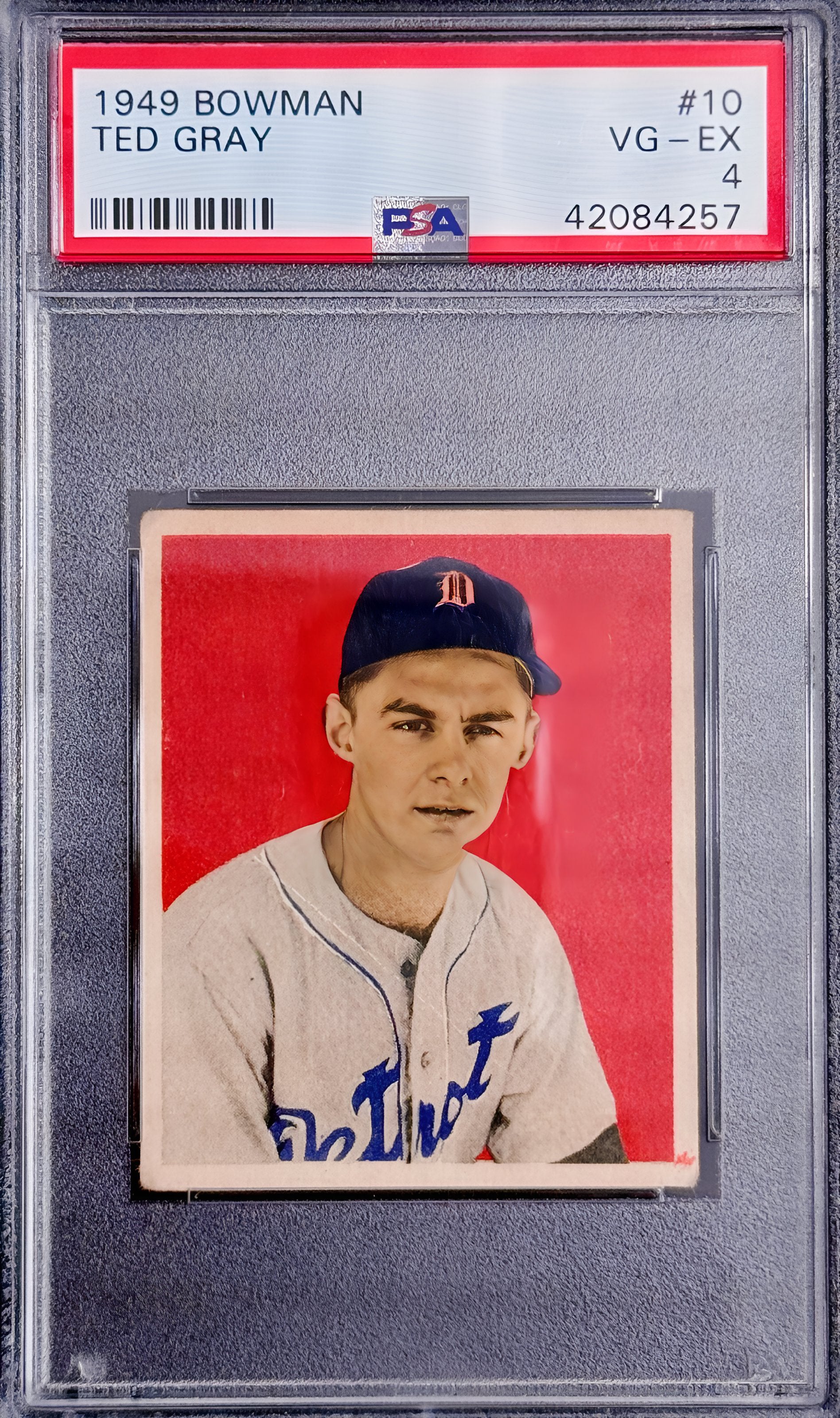 1949 Bowman #10 Ted Gray PSA 4