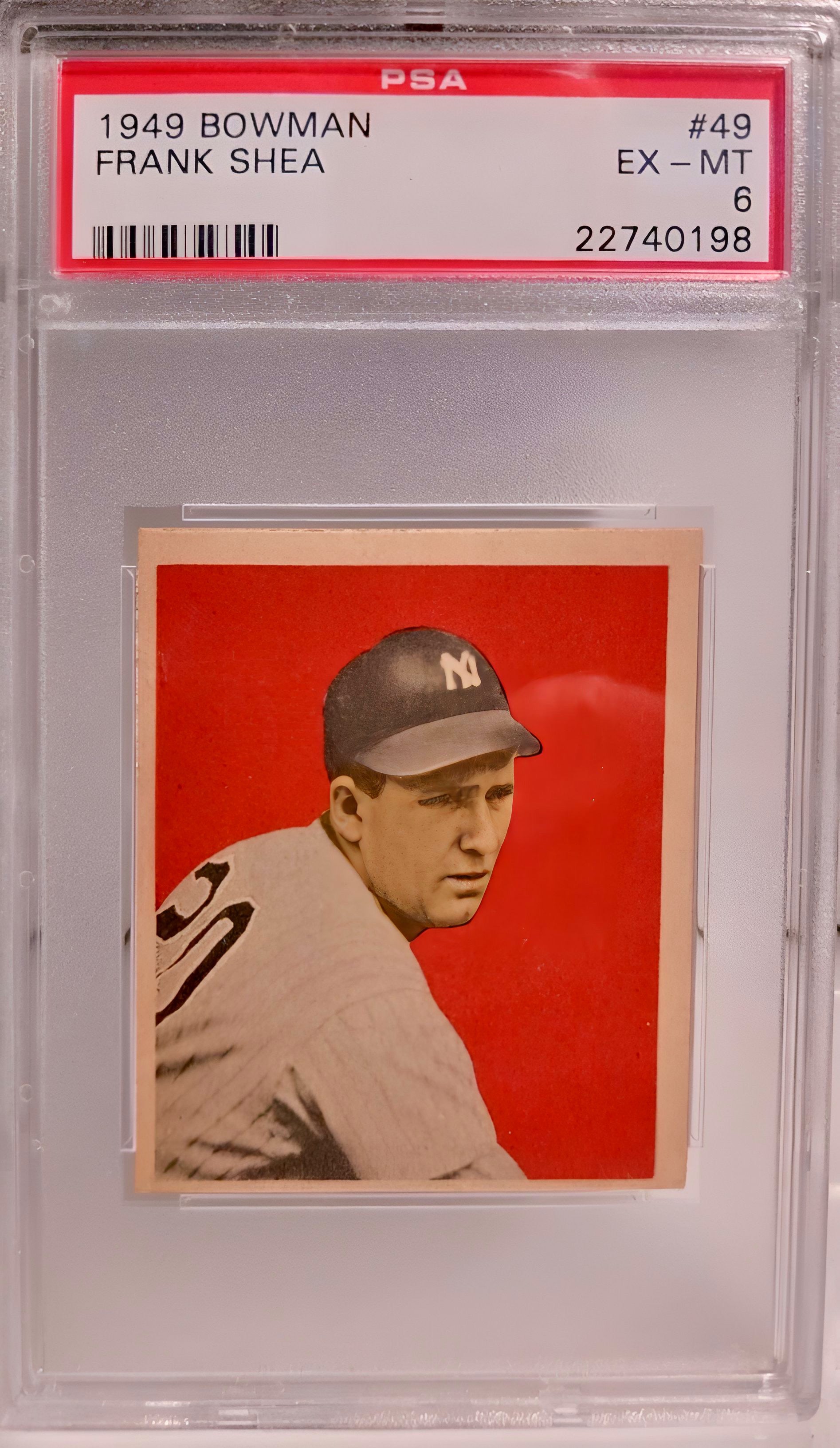 1949 Bowman Frank Shea PSA 6 Yankees