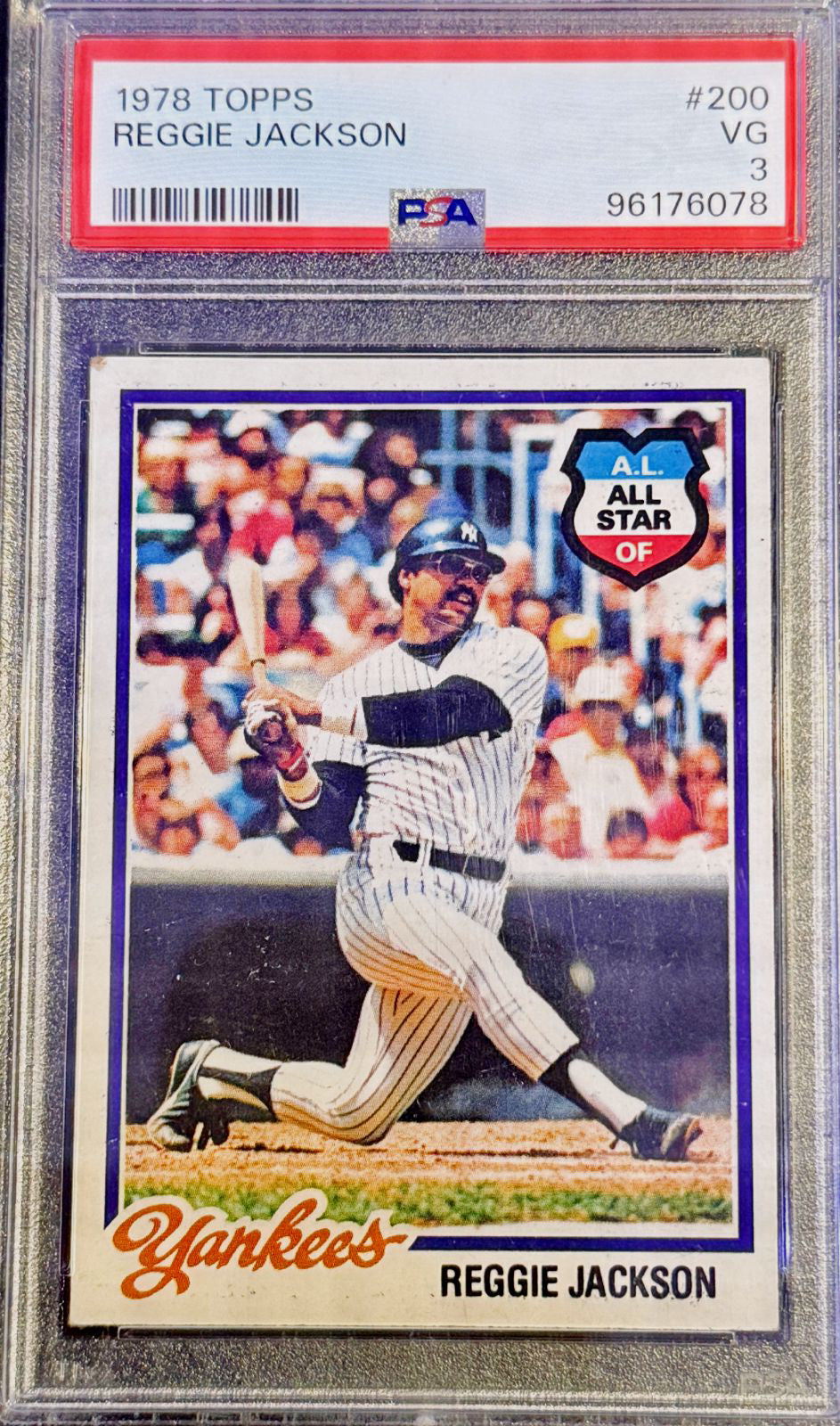 1978 Topps - Reggie Jackson #200 PSA 3