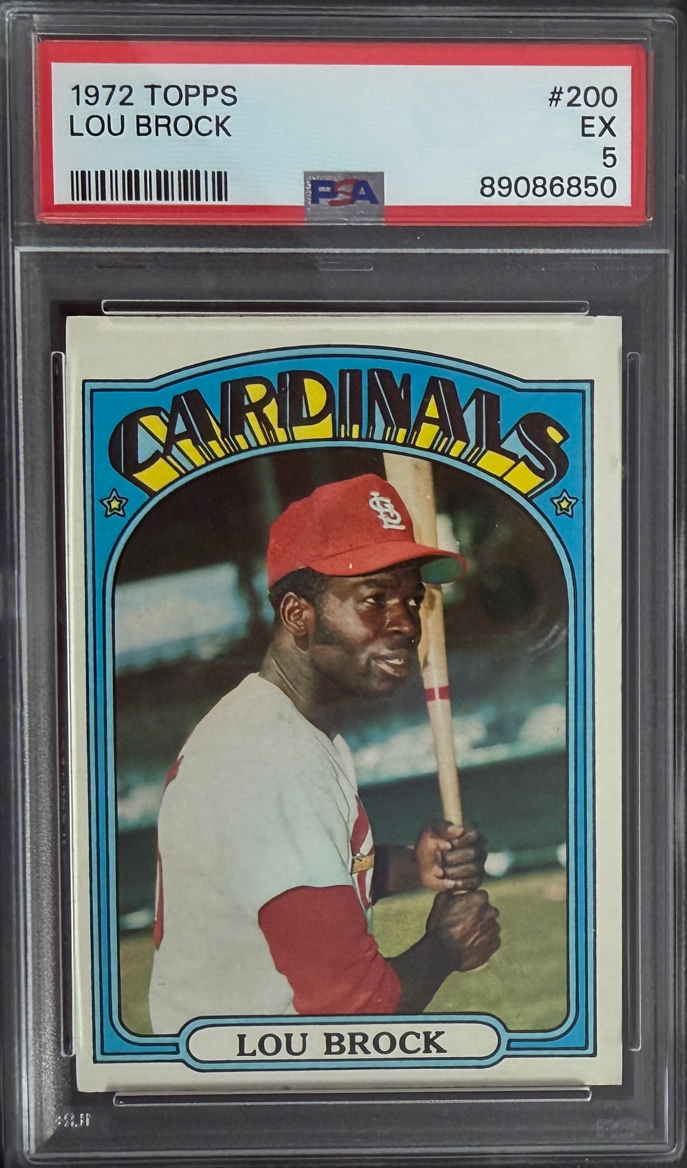 1972 TOPPS LOU BROCK #200 PSA 5