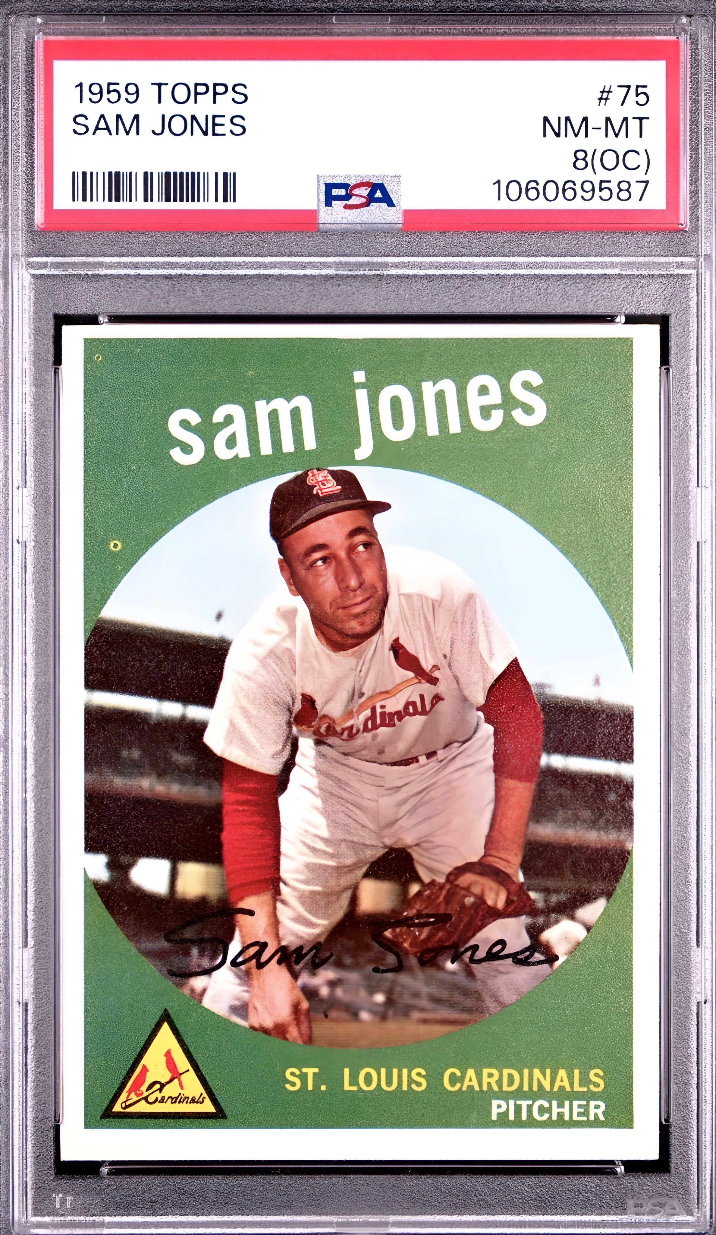 1959 Topps - Sam Jones #75 PSA 8