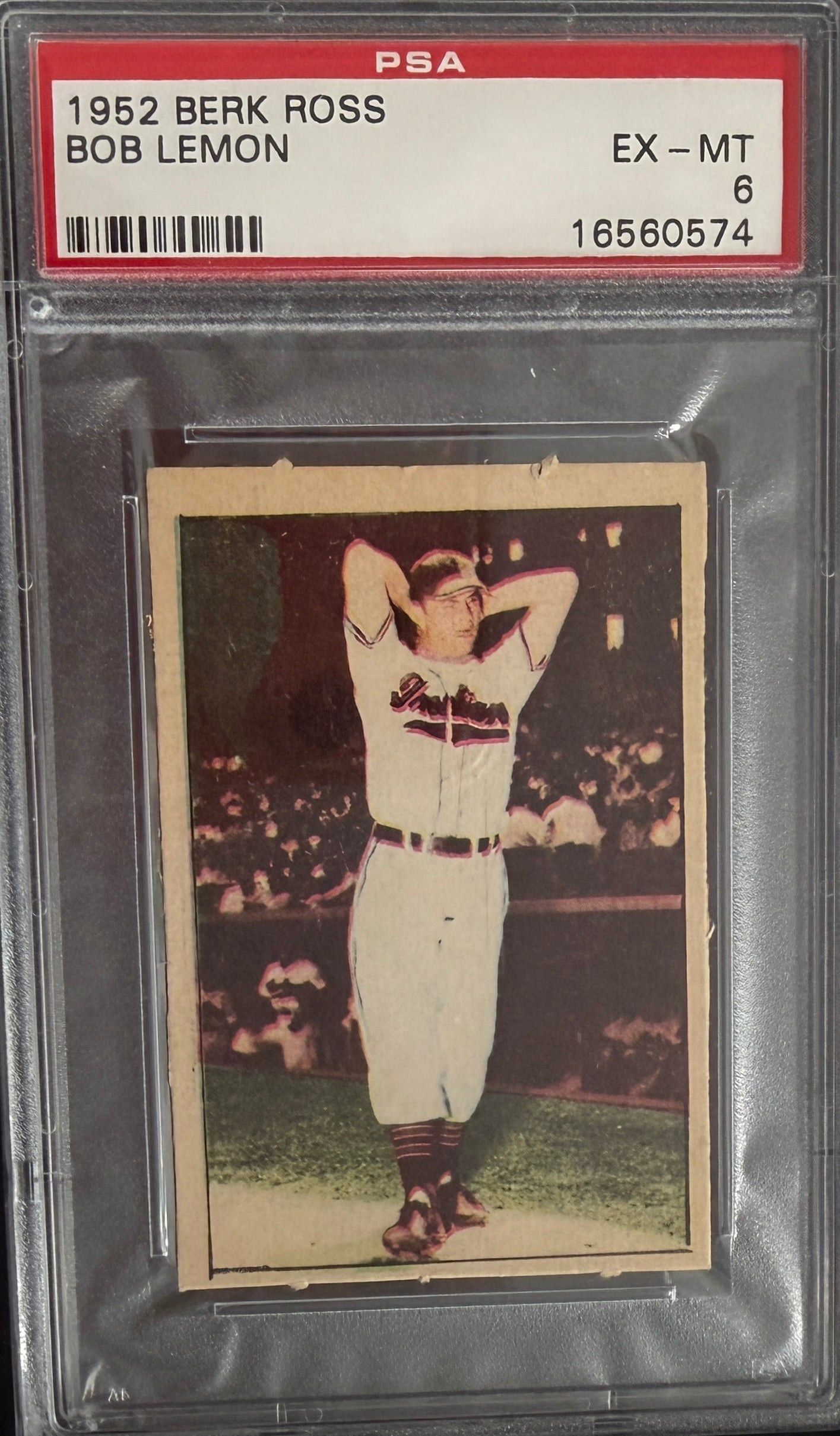 1952 Berk Ross -Bob Lemon PSA 6