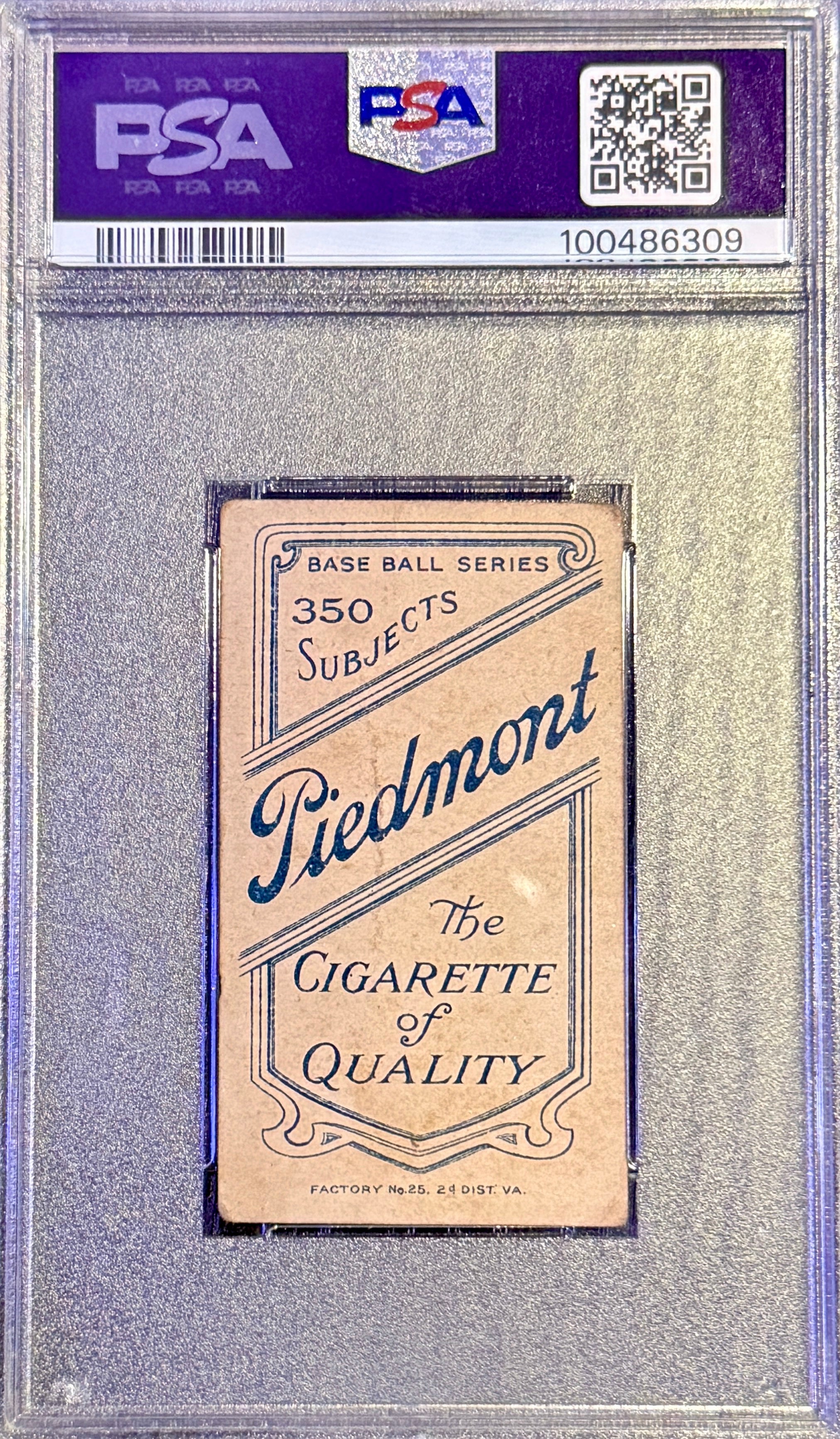 T206 Josh Clark PSA 1.5 Piedmont back
