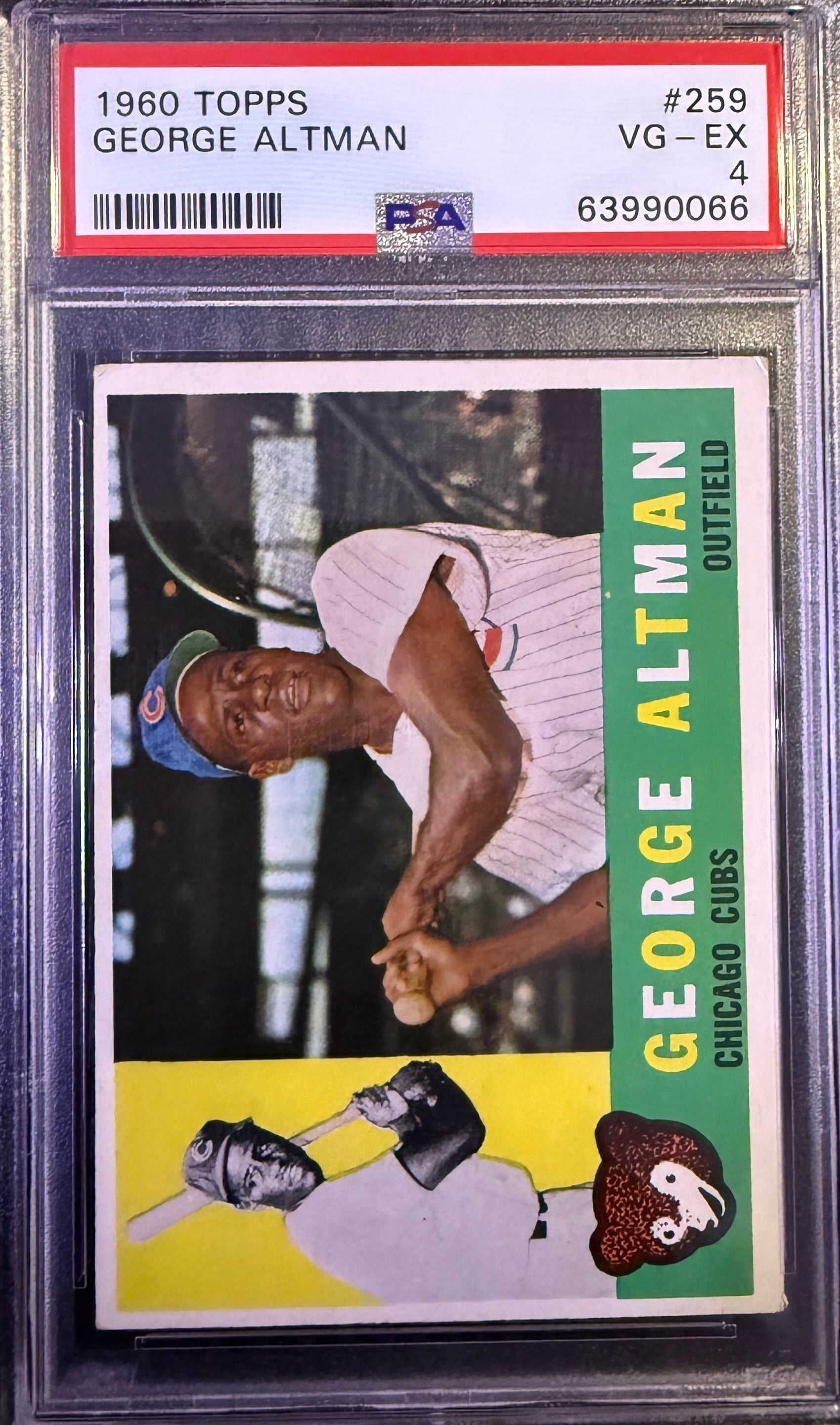 1960 Topps George Altman #259 Chicago PSA 4