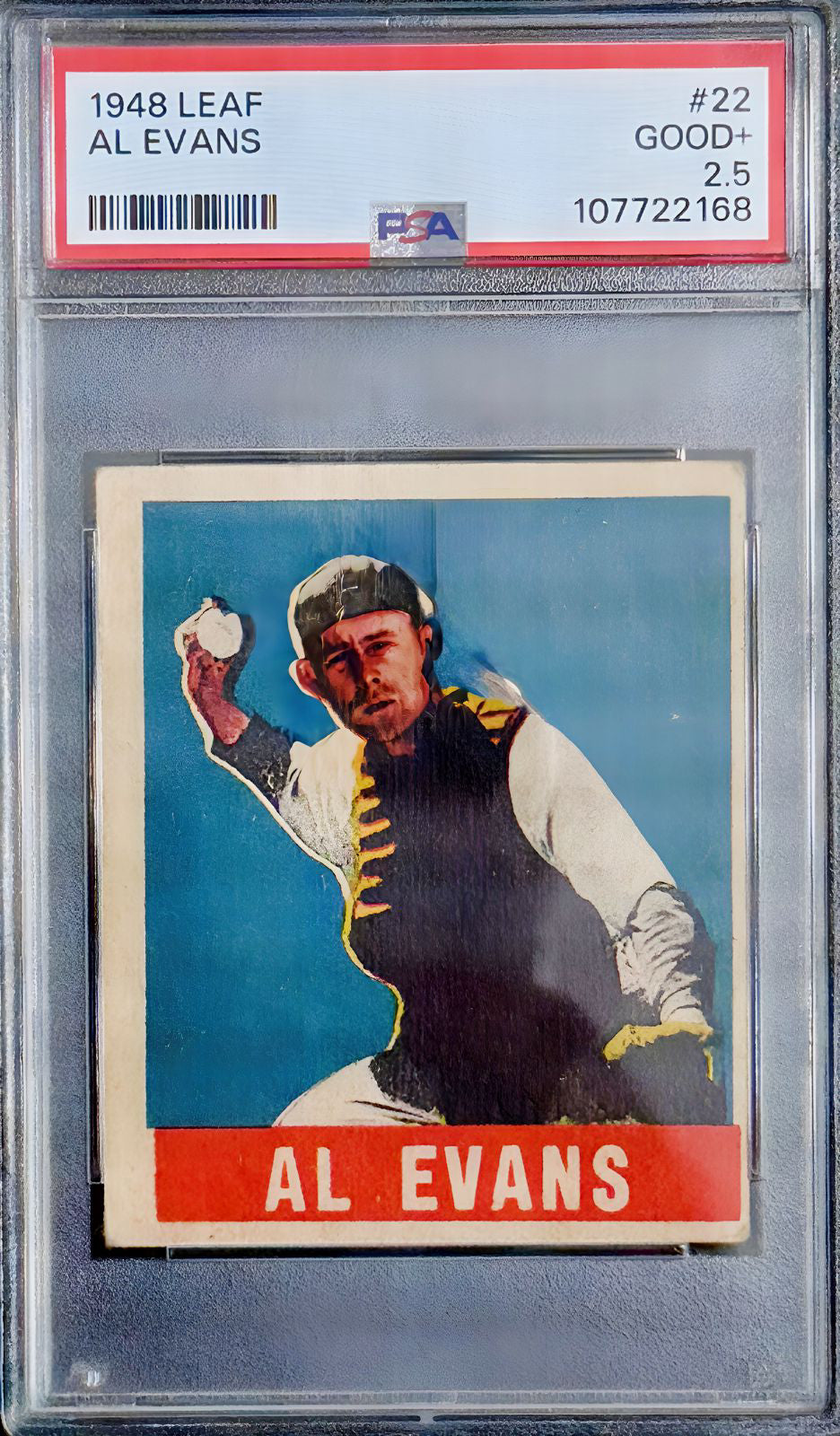 1948 Leaf Baseball Al Evans #22 PSA 2.5