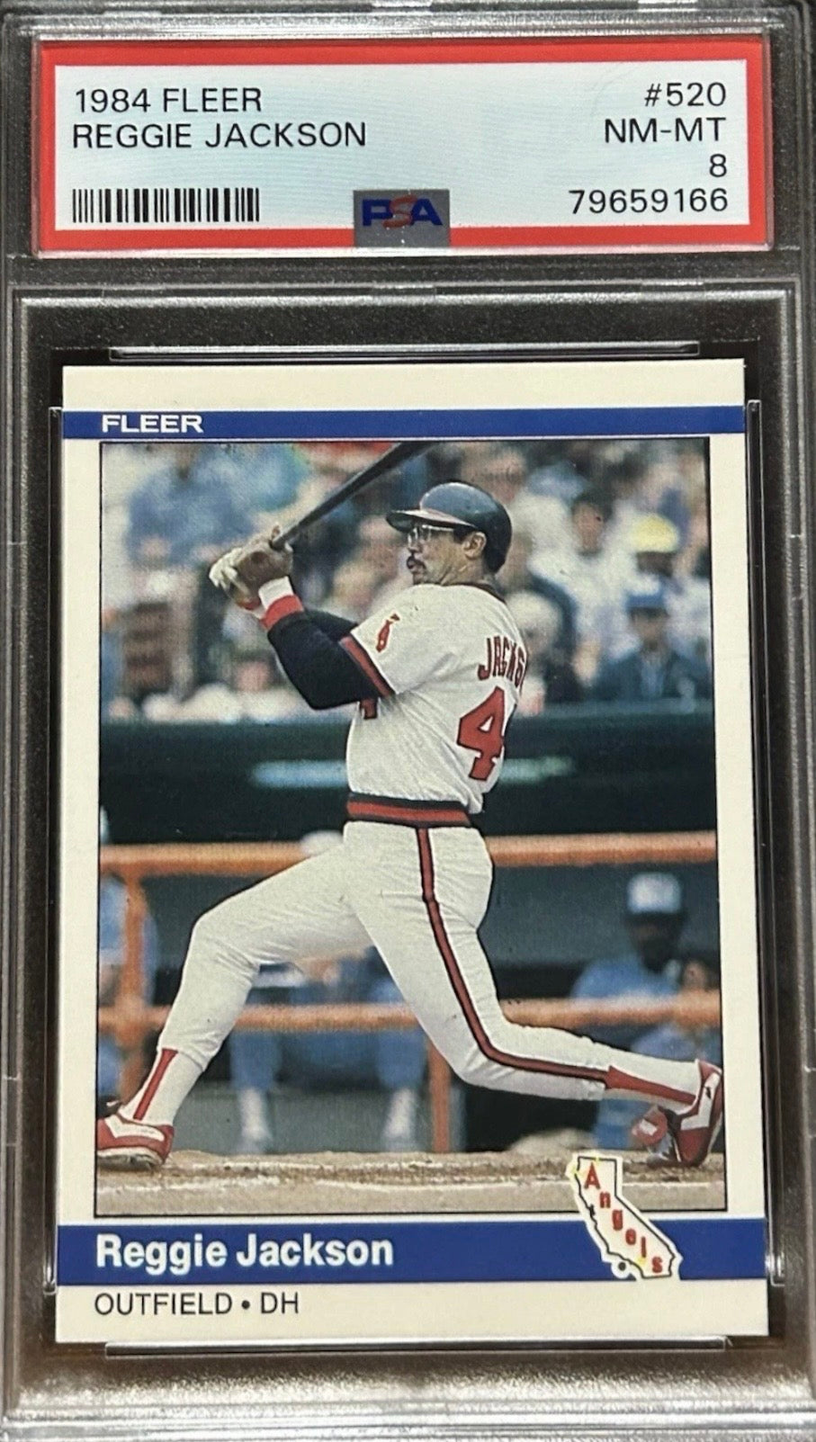 1984 Fleer - Reggie Jackson #520 PSA 8