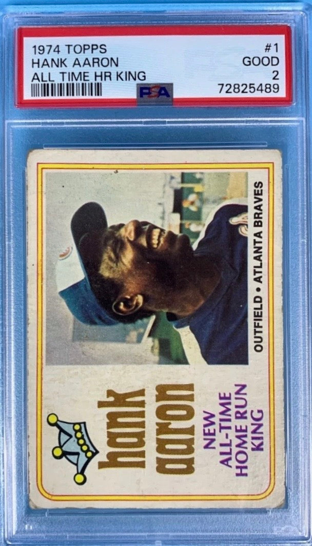 1974 Topps Hank Aaron #1 PSA 2 All Time HR King
