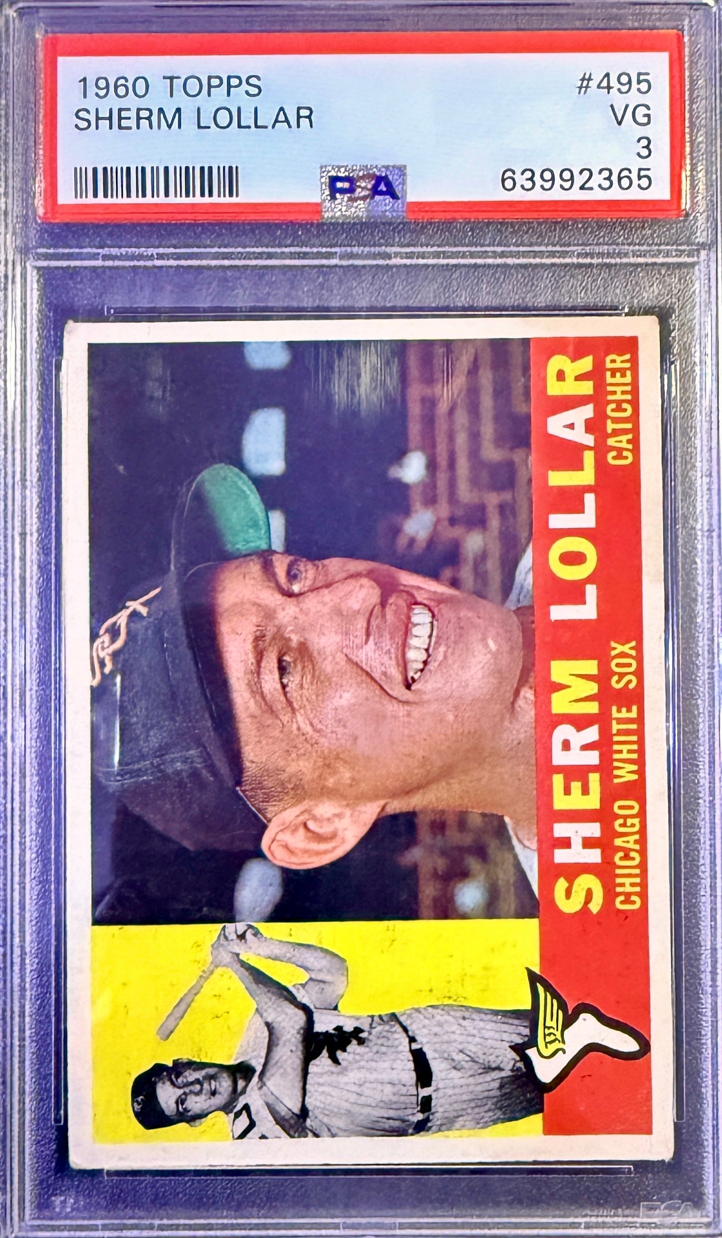1960 Topps Sherm Lollar #495 Chicago PSA 3 (Centered)