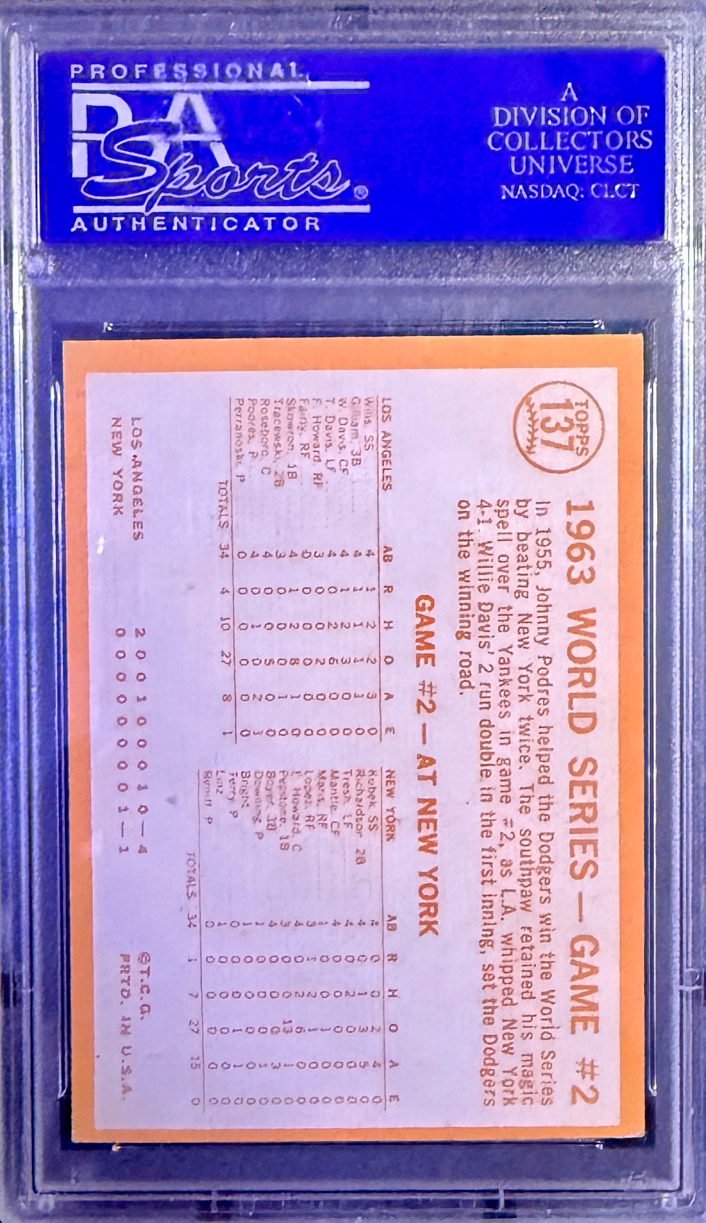 1964 Topps PSA 6 World Series Game 2, #137