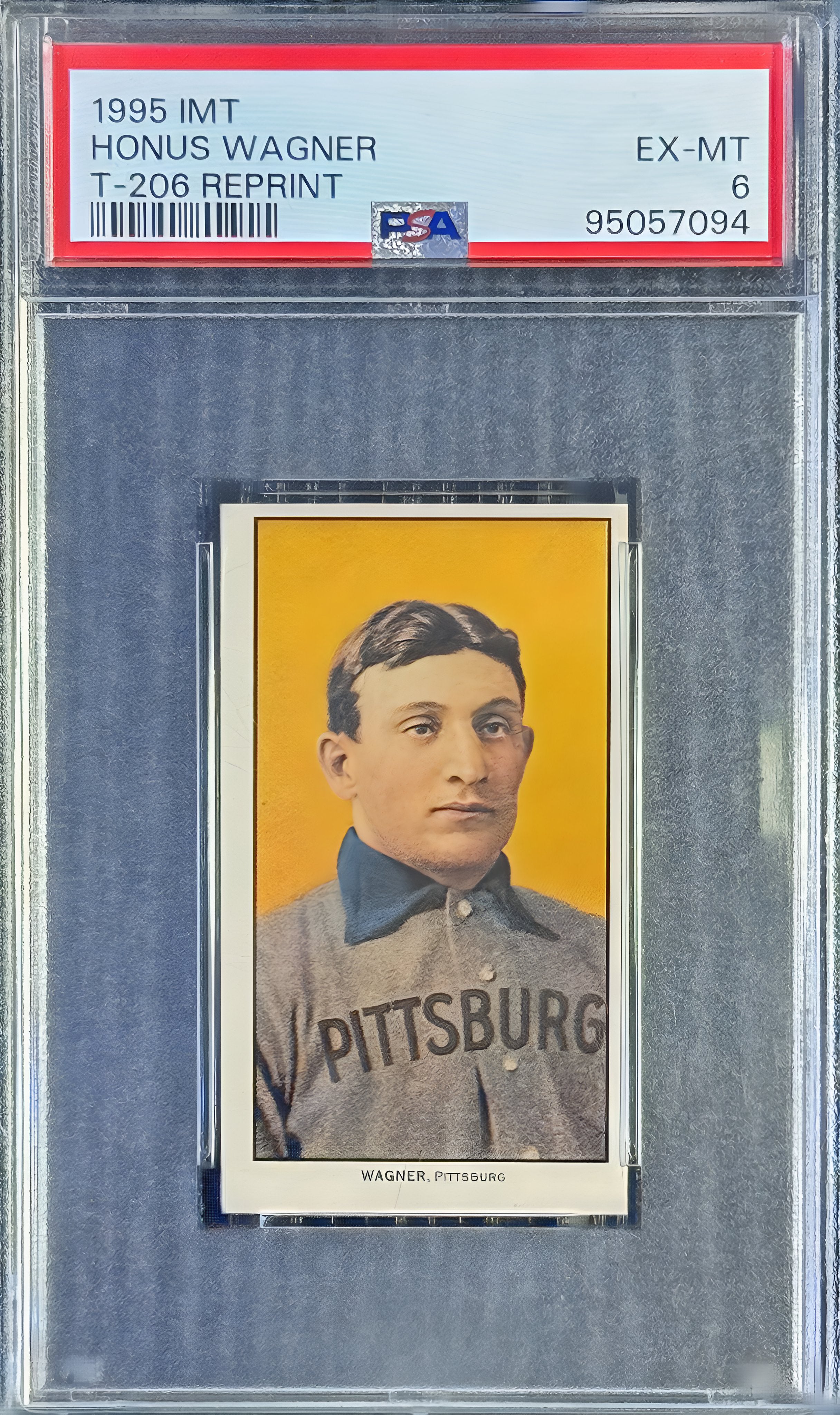 1995 IMT T-206 reprint Honus Wagner PSA 6