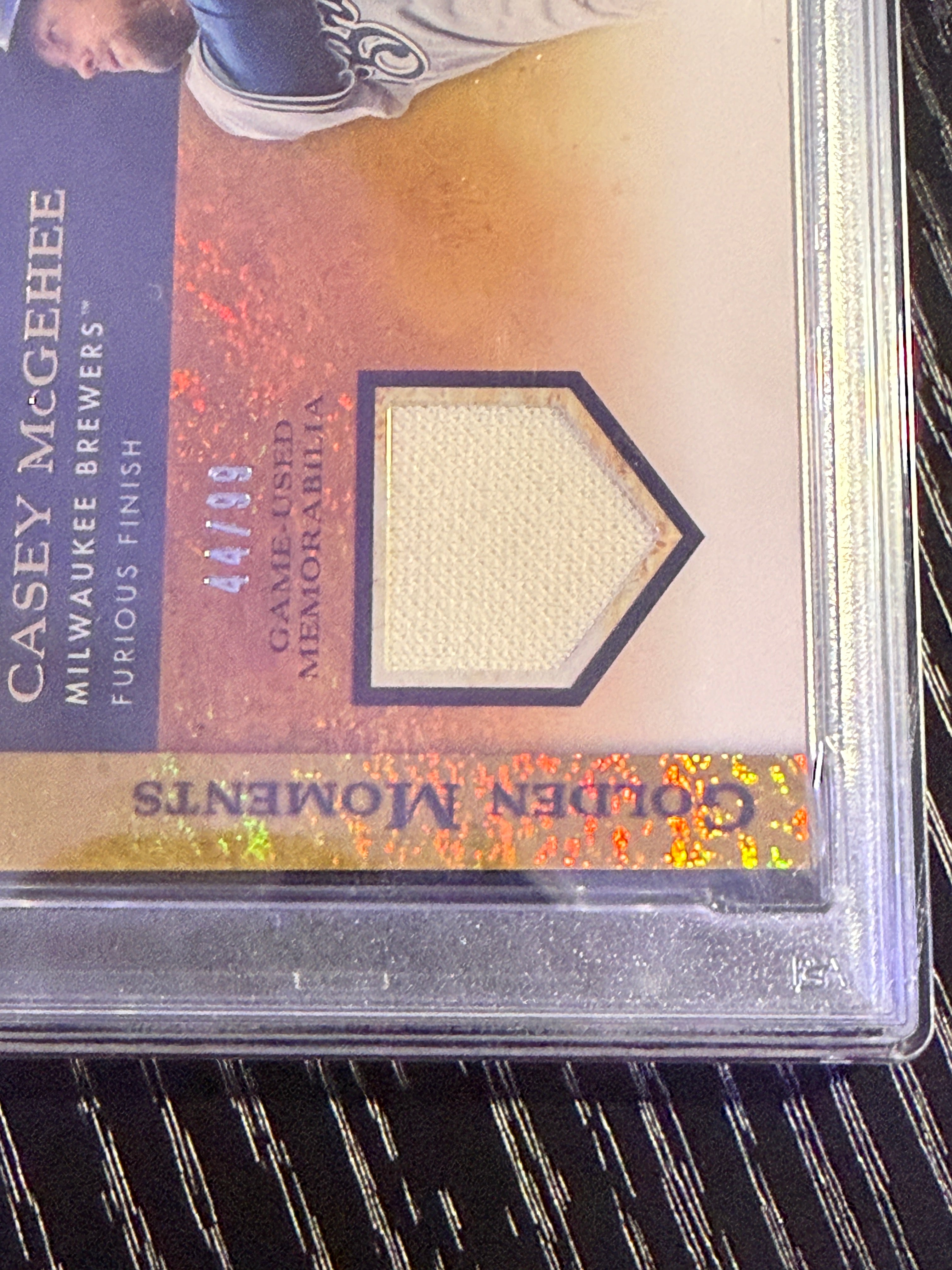 2012 Topps Casey McGehee gold spare relics PSA 7