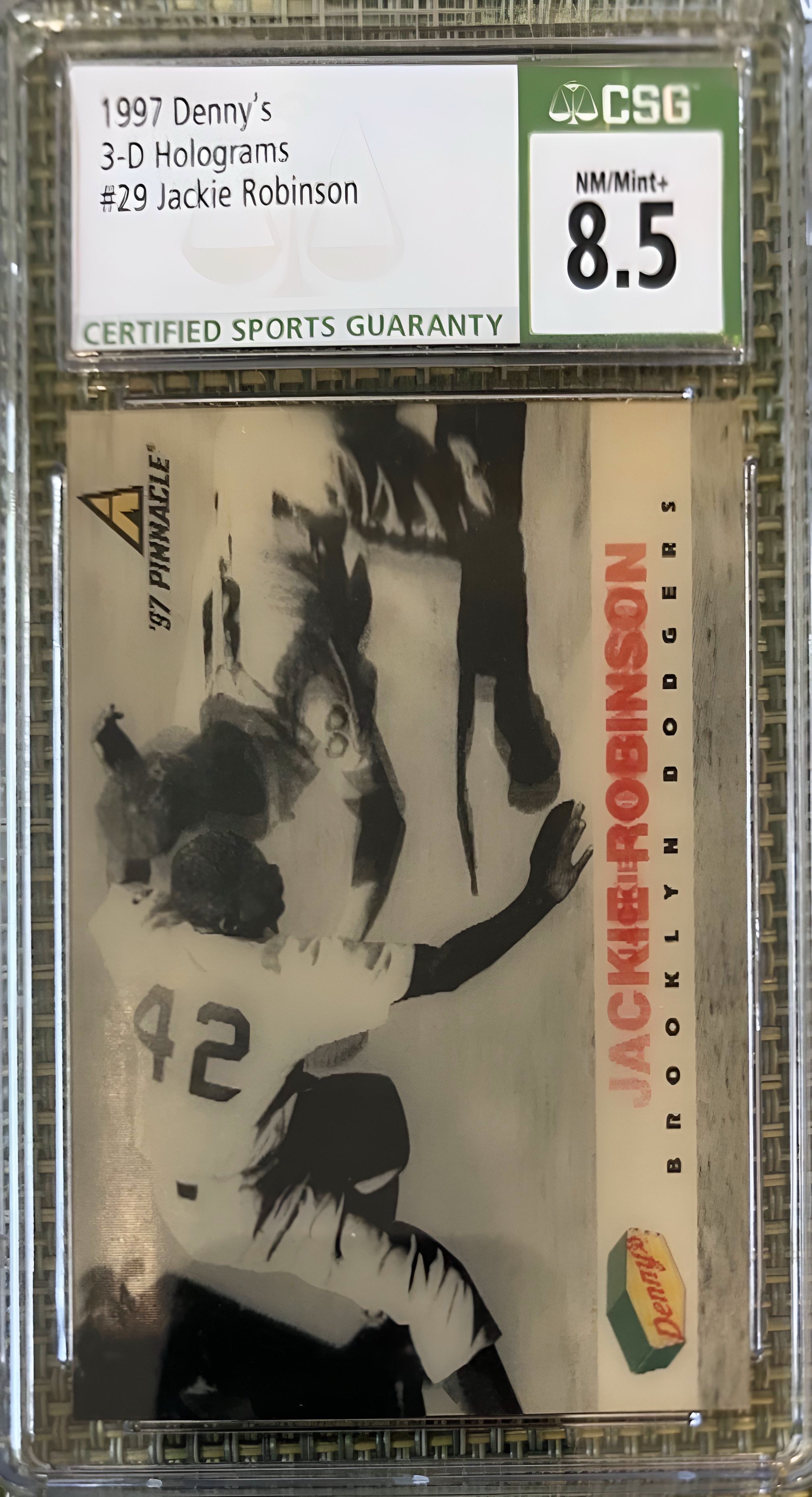 1997 Denny's 3-D Holograms #29 Jackie Robinson PSA 9 Mint POP 9