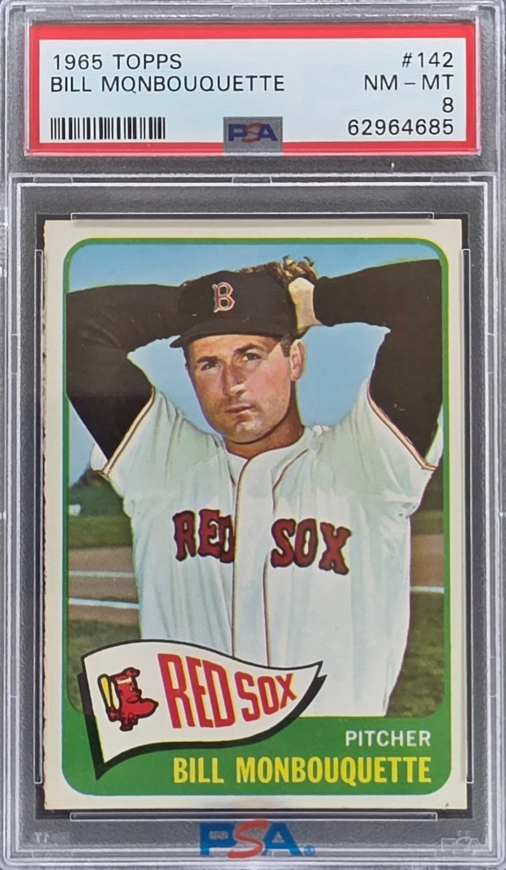 1965 Topps #142 Bill Monbouquette Red Sox