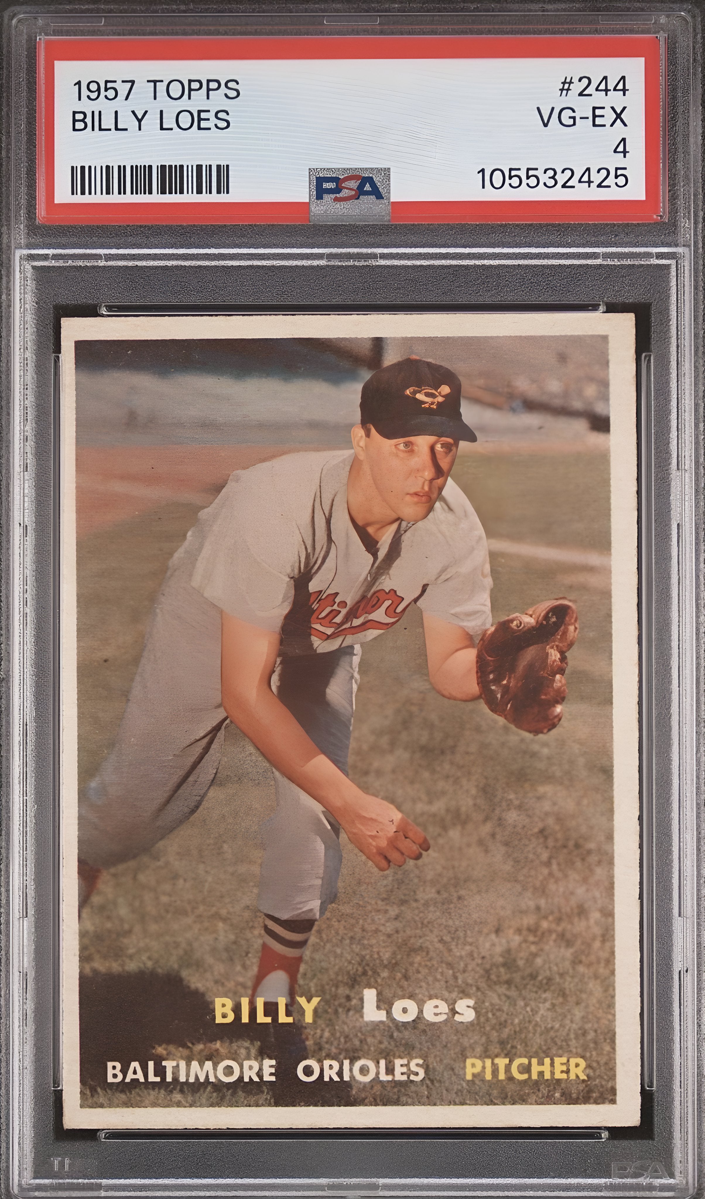 1957 Topps -Billy Loes #244 PSA 4