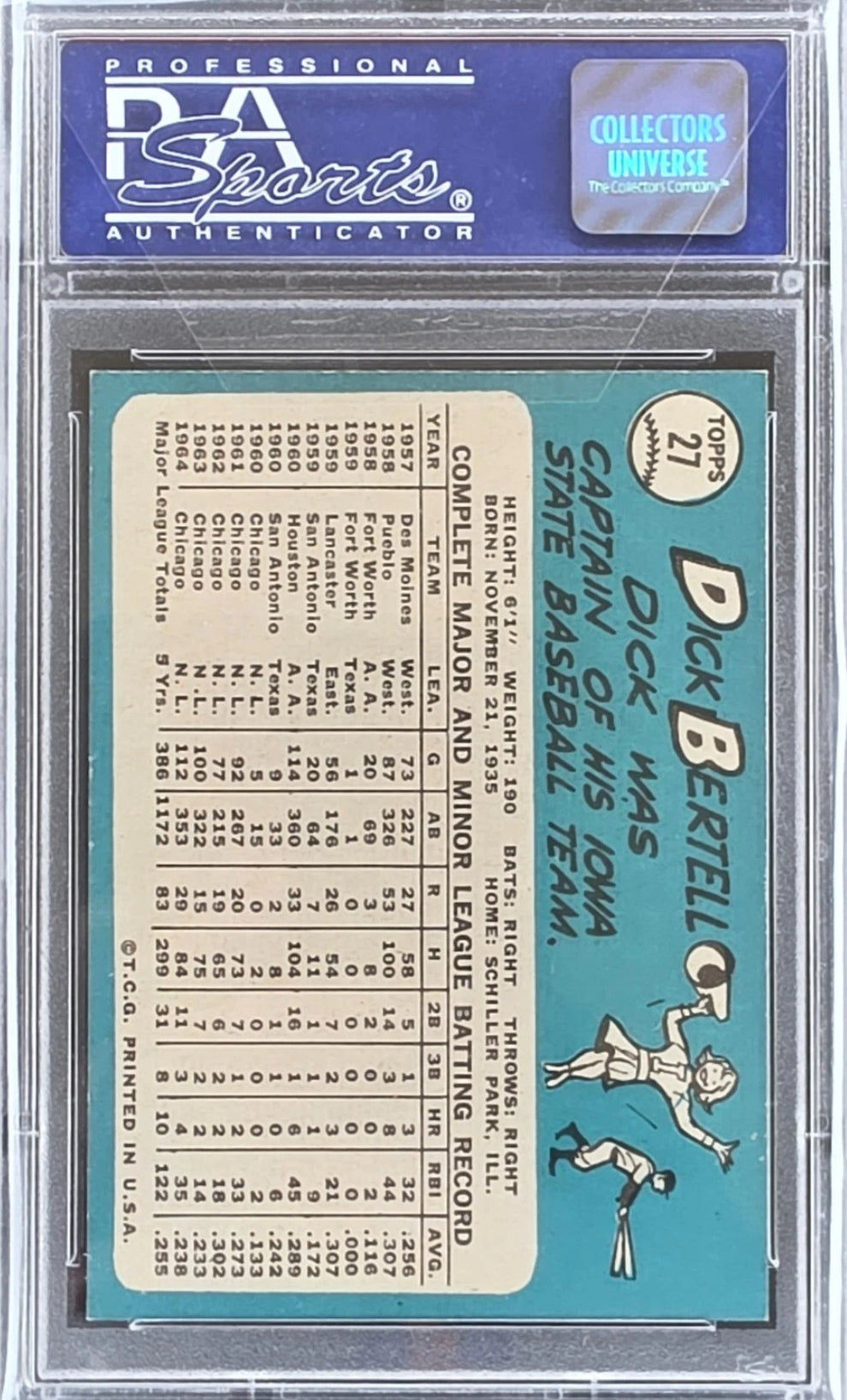1965 Topps Baseball Dick Bertell #27
