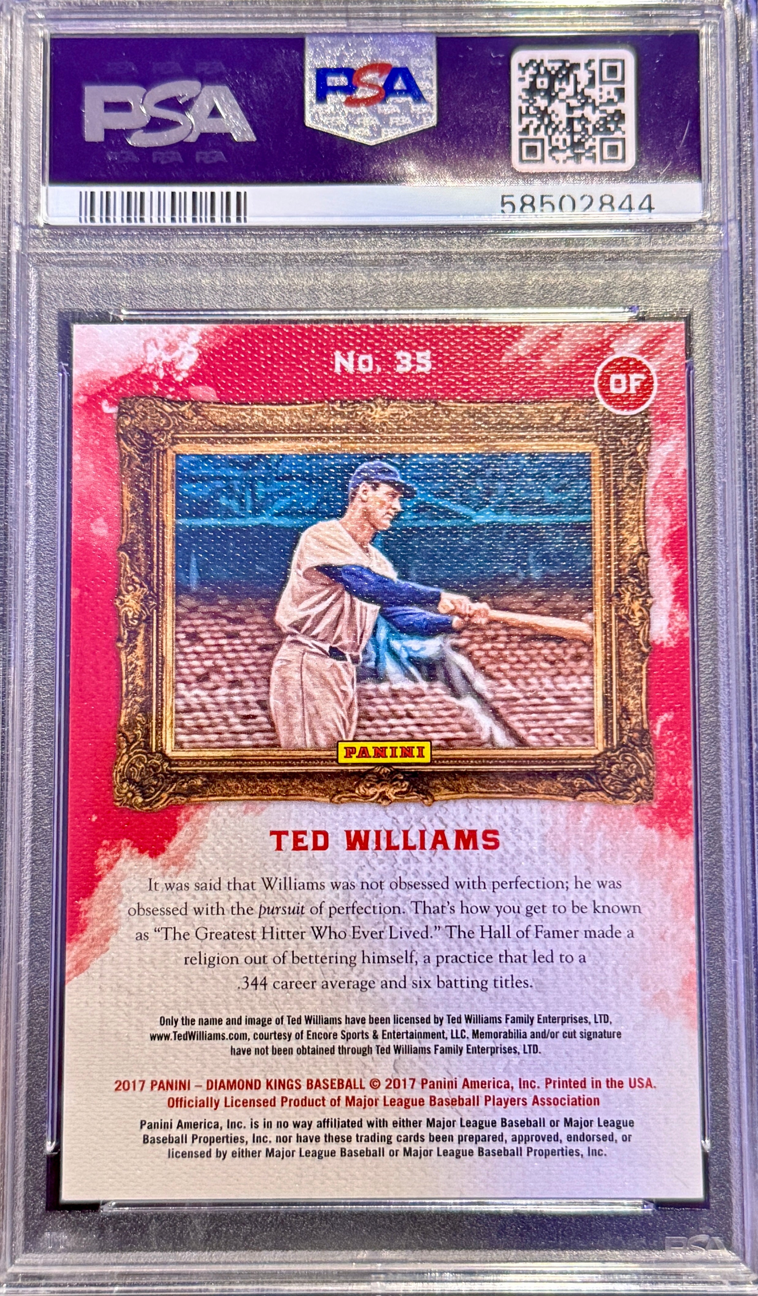 2008 Topps Heritage National Convention VIP Ted Williams #1 PSA 9