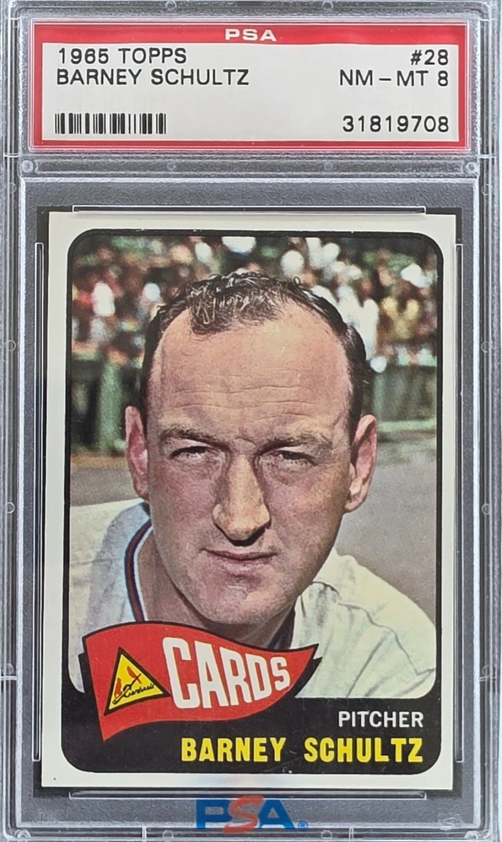 1965 Topps Baseball #28 - Barney Schultz