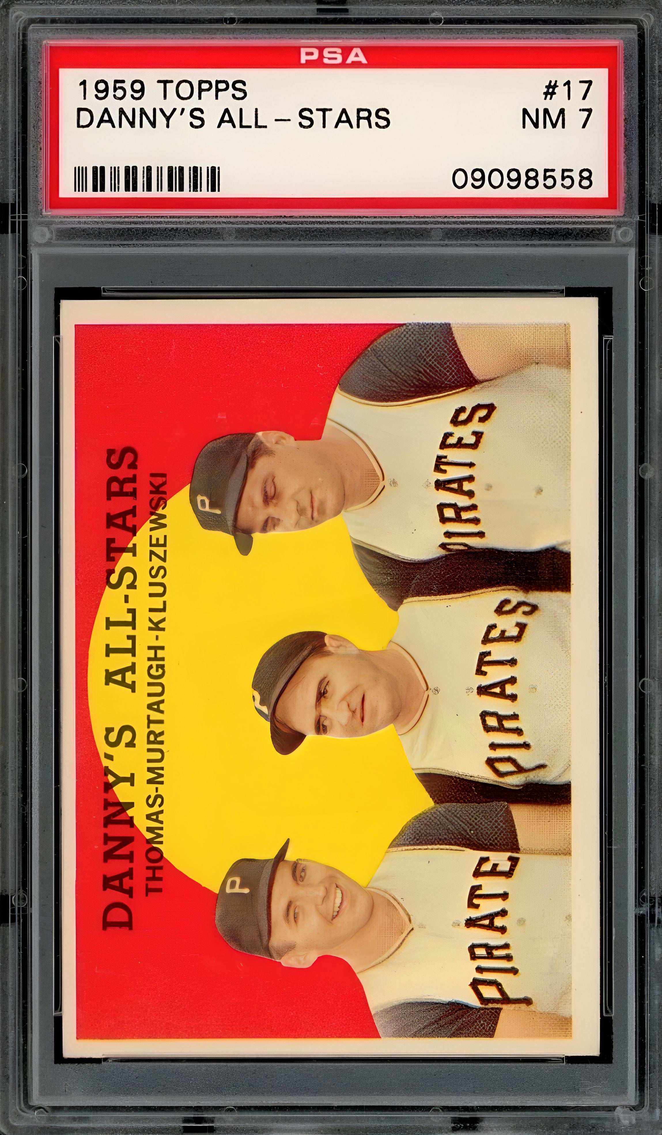 1959 Topps Set-Break # 17 Danny's All-Stars PSA 7 NM