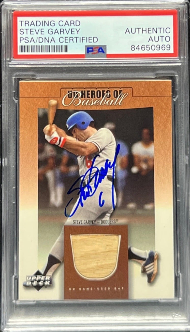 Steve Garvey 2001 Upper Deck auto/relic card PSA/DNA