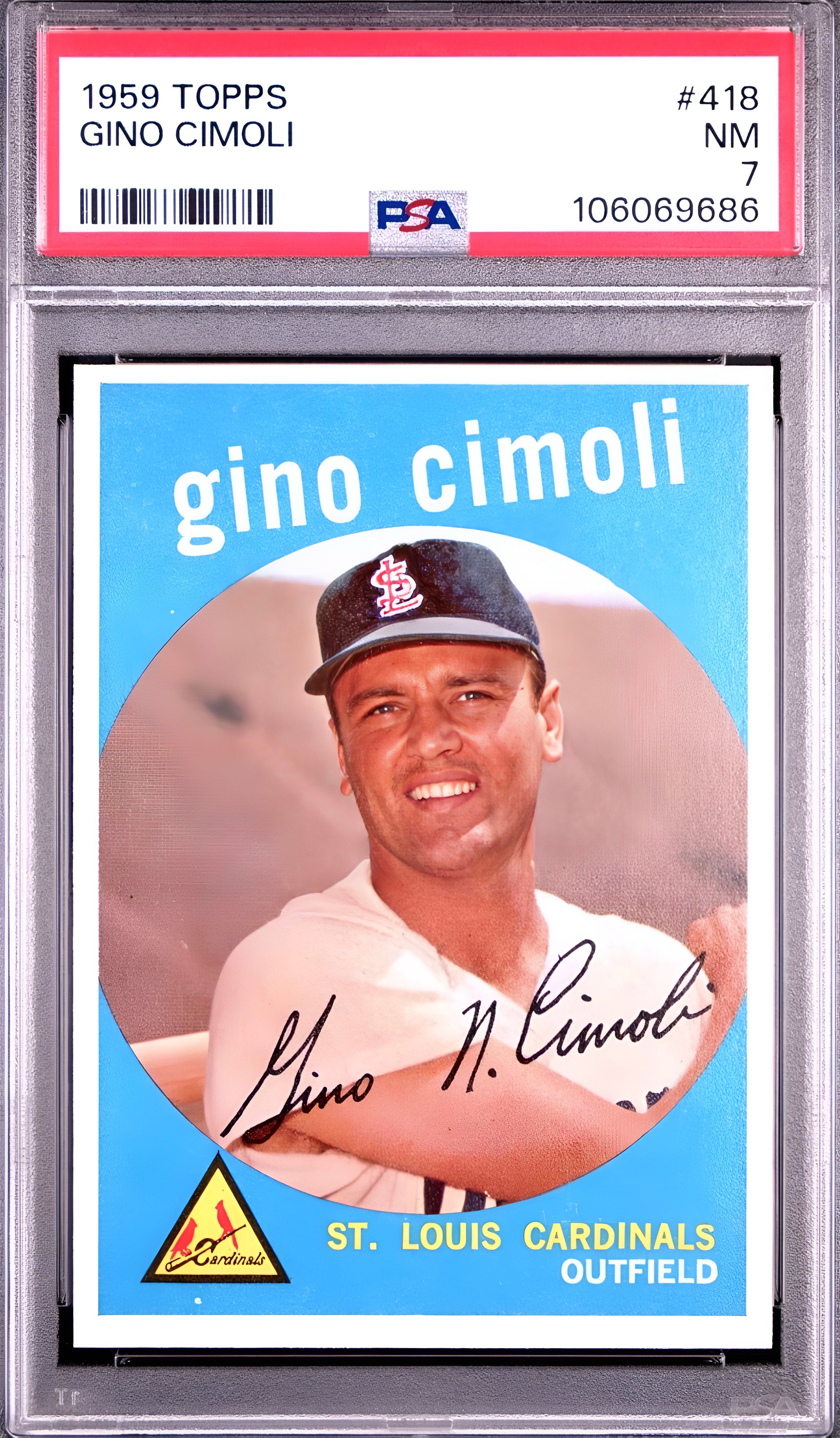 1959 Topps -Gino Cimoli #343 PSA 7