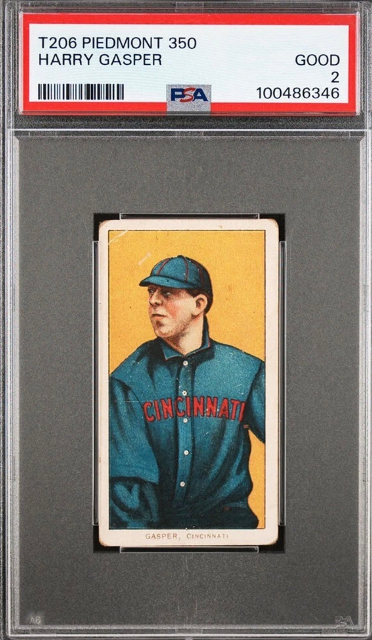 T206 Harry Gasper PSA 2 Piedmont back