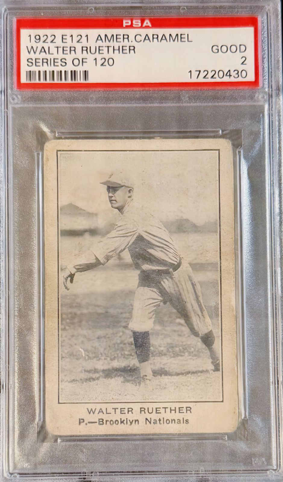 1922 E121 Amer. Caramel, Walter Reuther PSA 2
