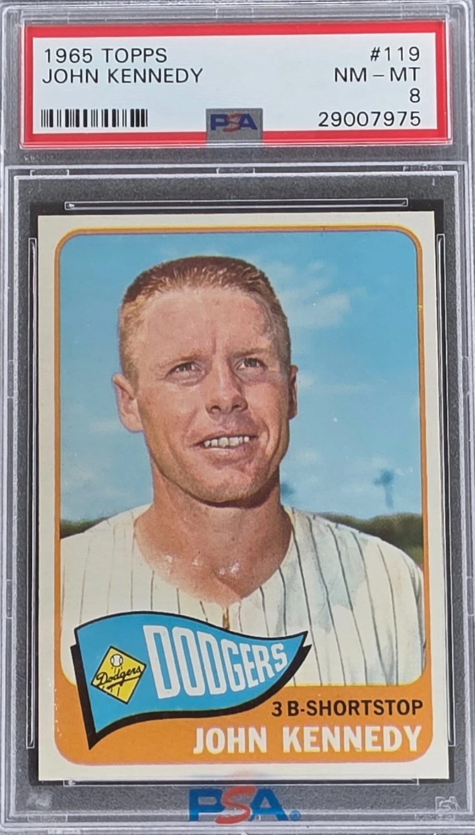 1965 Topps #119 John Kennedy PSA 8