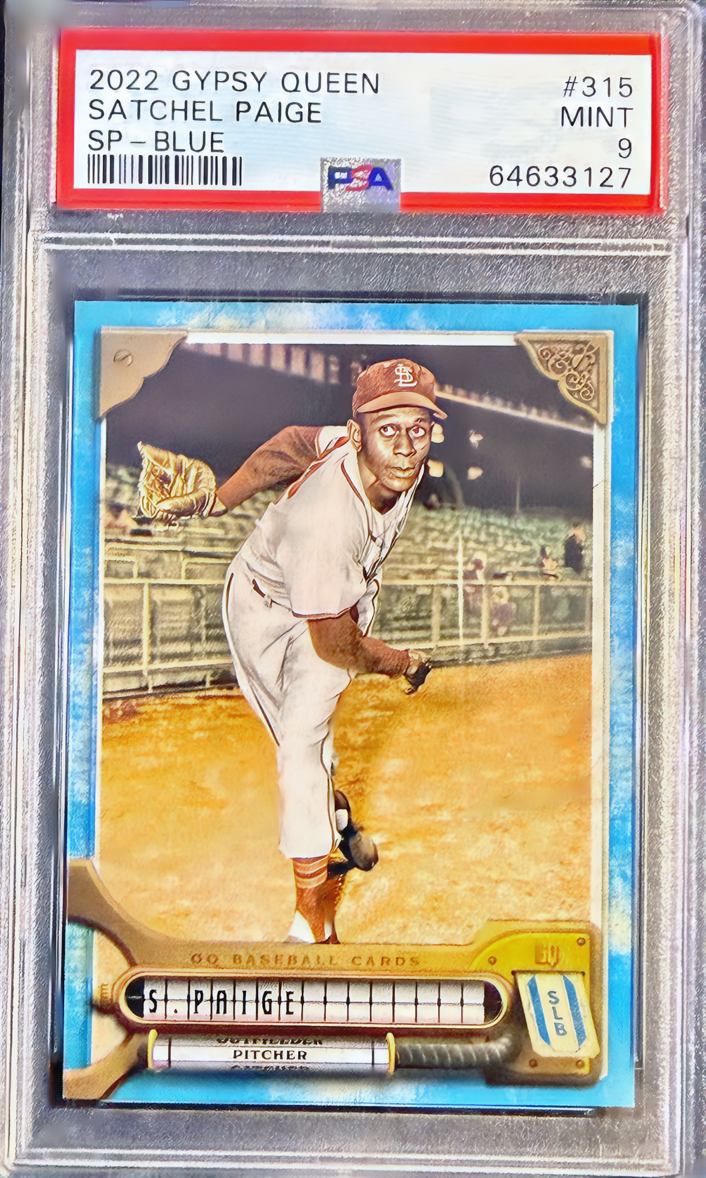 2022 Topps Satchel Paige SP-Blue PSA 9