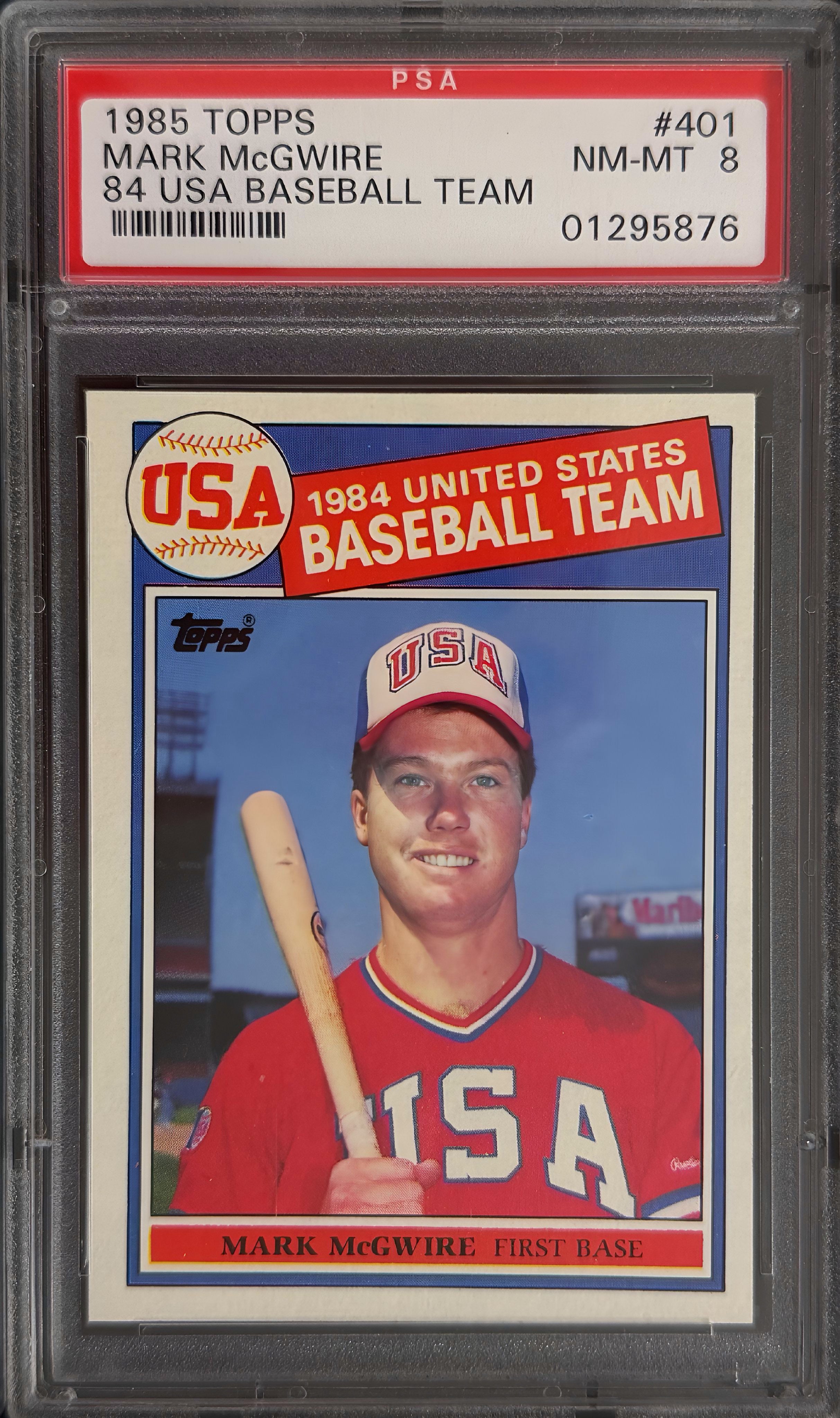 1985 Topps Mark McGwire #401• PSA 8