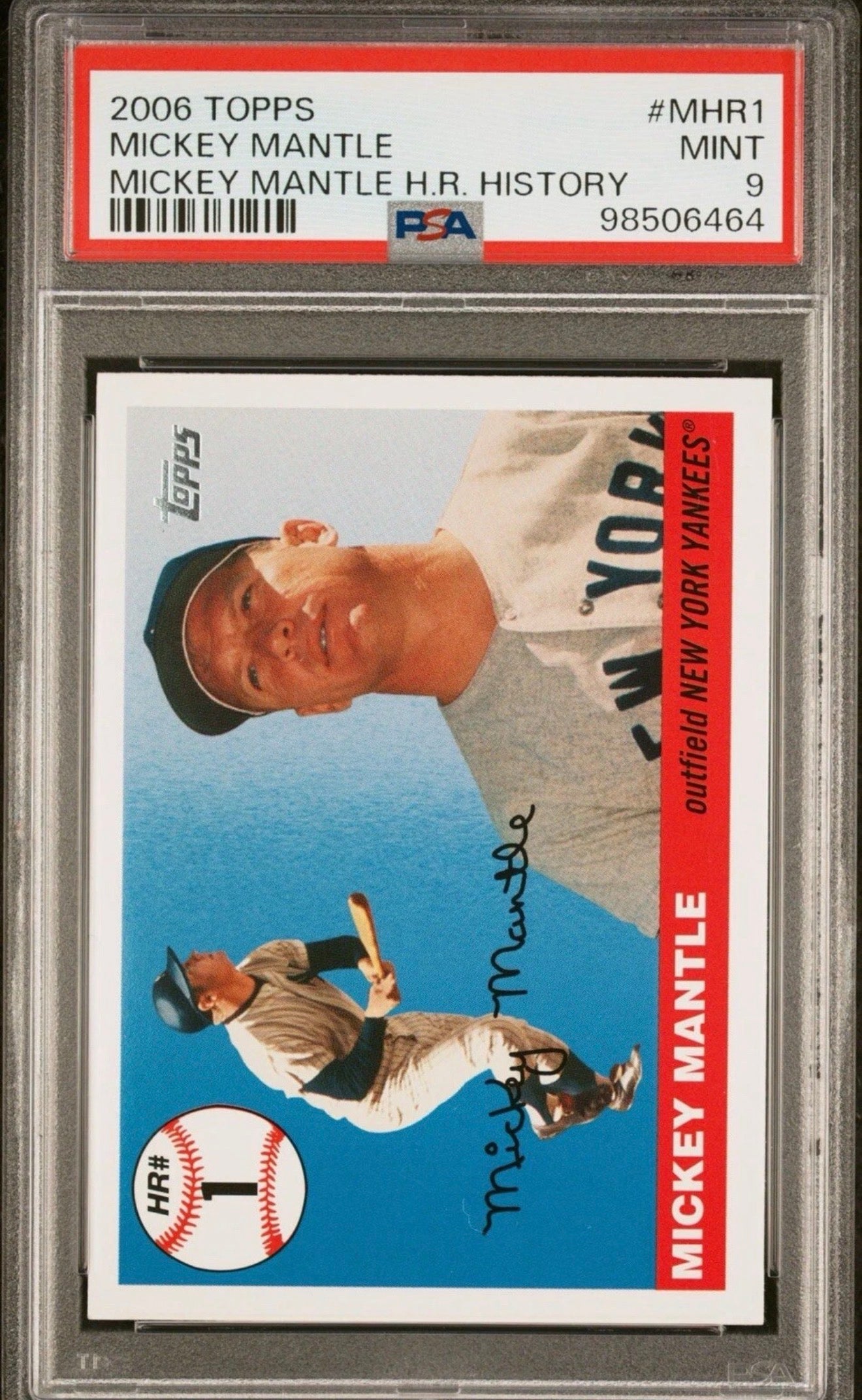 2006 Topps Mickey Mantle PSA 9