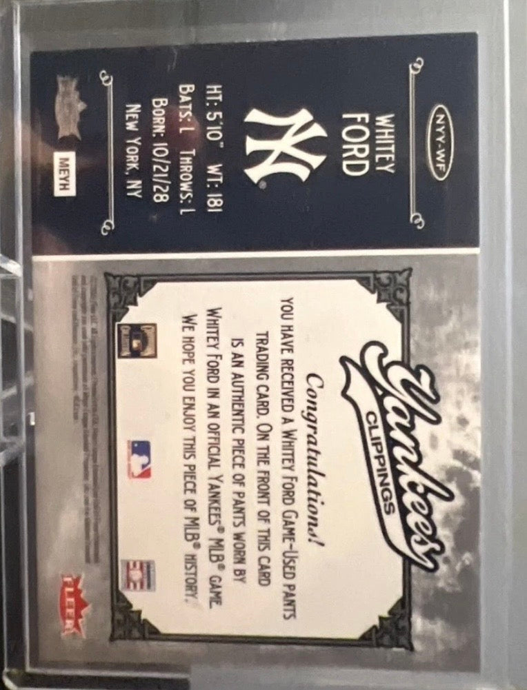 2006 Fleer Greats of the Game - Yankees Clippings Whitey Ford