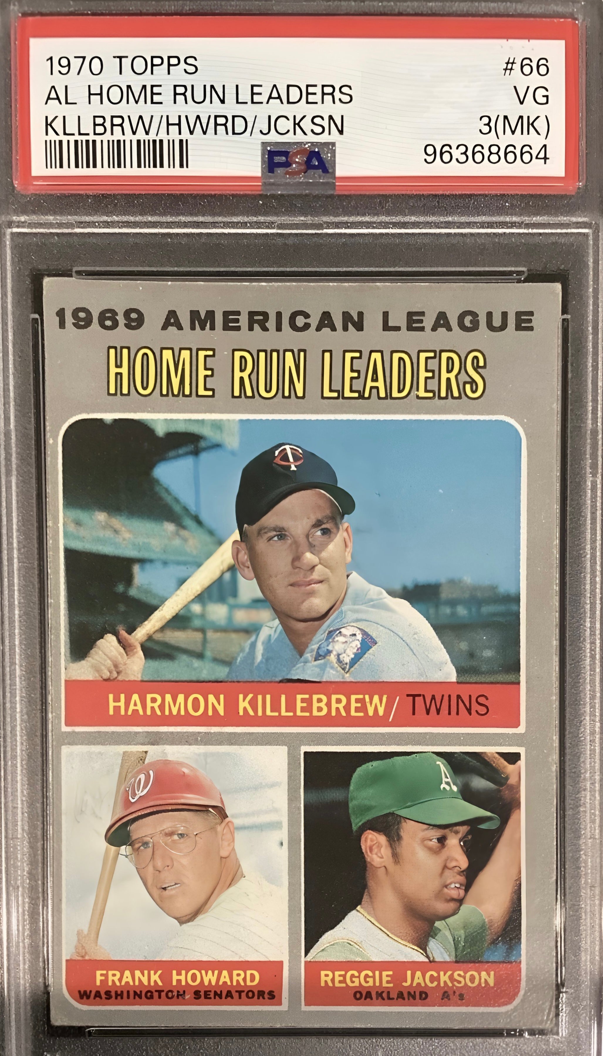 1970 TOPPS ‘69 HR Leaders #66 PSA 3