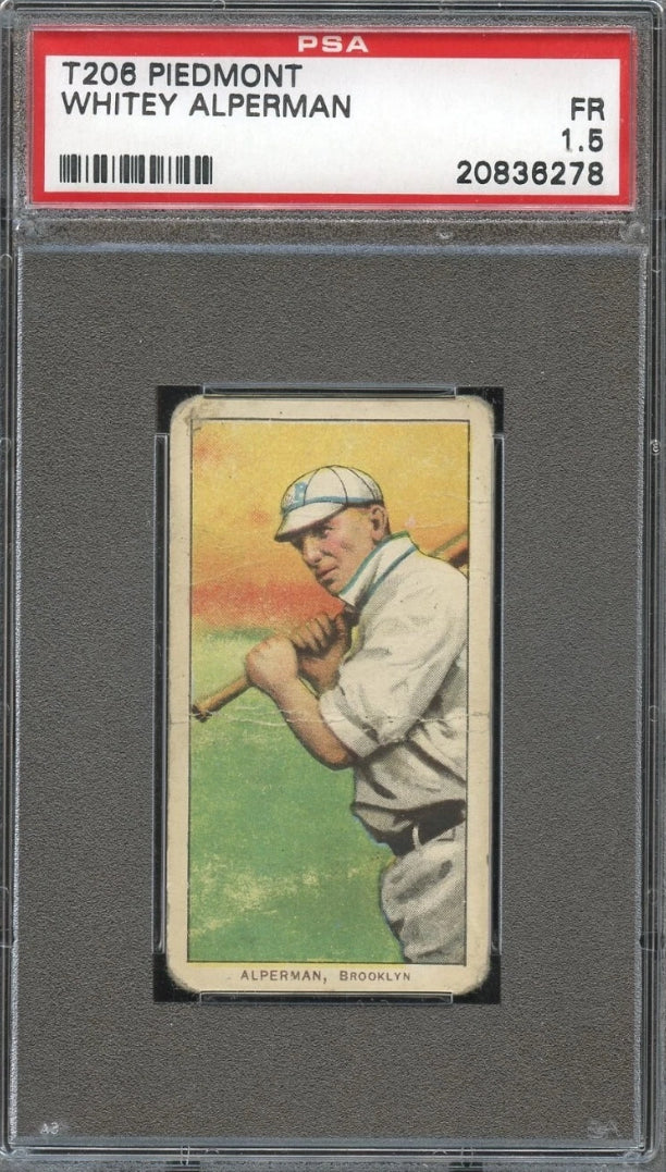 T206 Whitey Alperman PSA 1.5 Piedmont