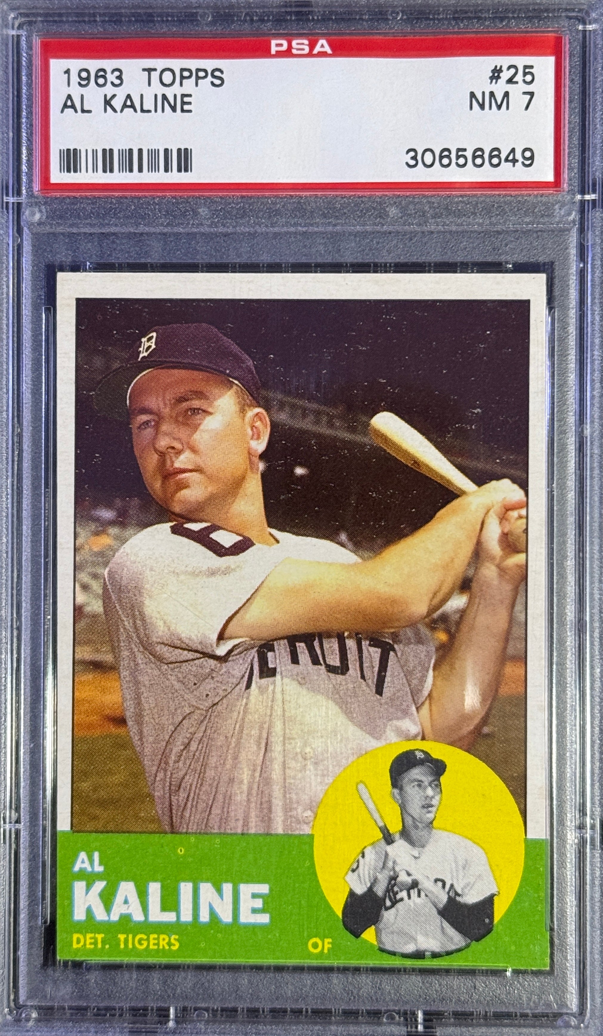1963 Topps #25 - Al Kaline PSA 7