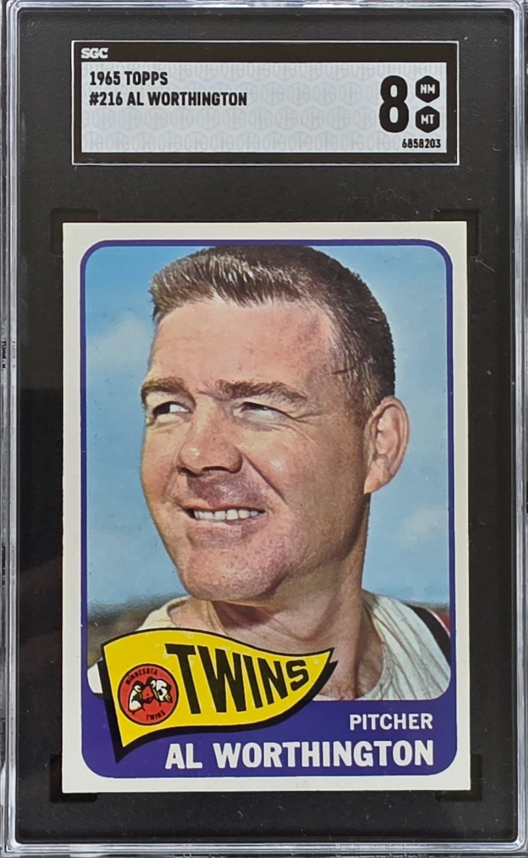 1965 topps baseball #216 Al Worthington