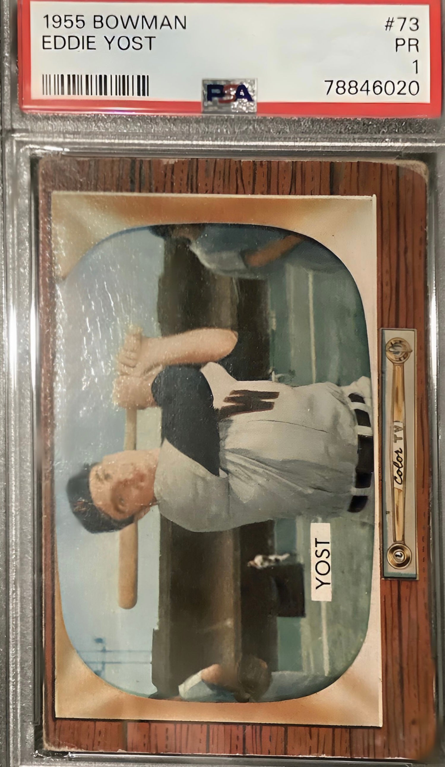 1951 Bowman Color- Eddie Yost #73 PSA 1