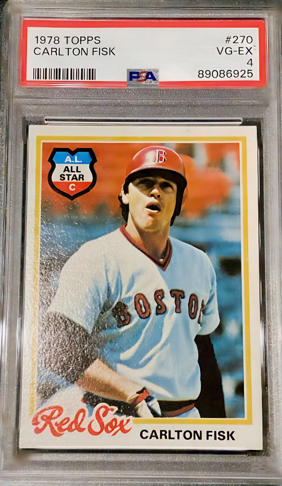 1978 TOPPS Carlton Fisk #270 PSA 4
